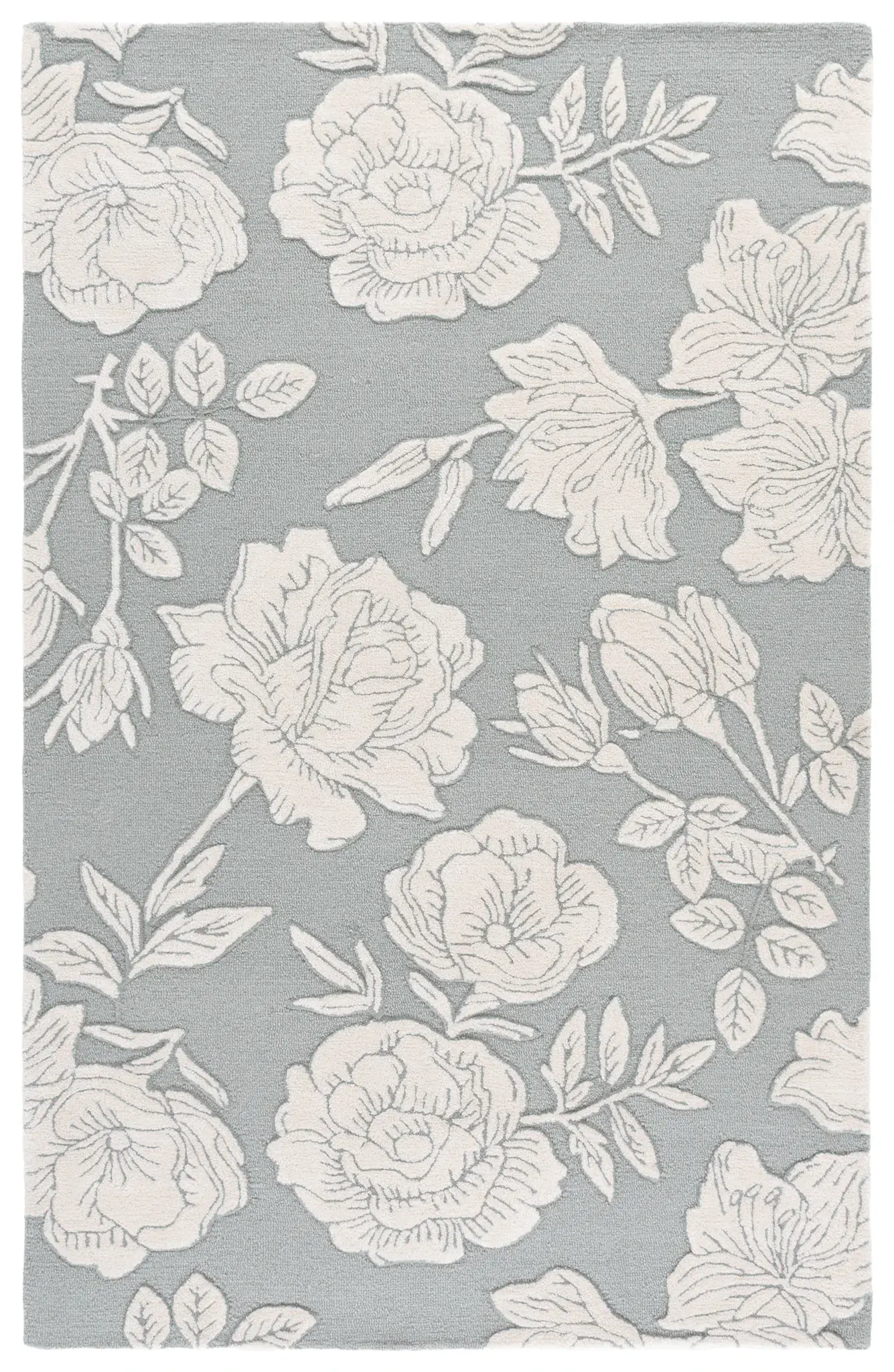Glamour Rose Blossom Hand-Tufted Rug