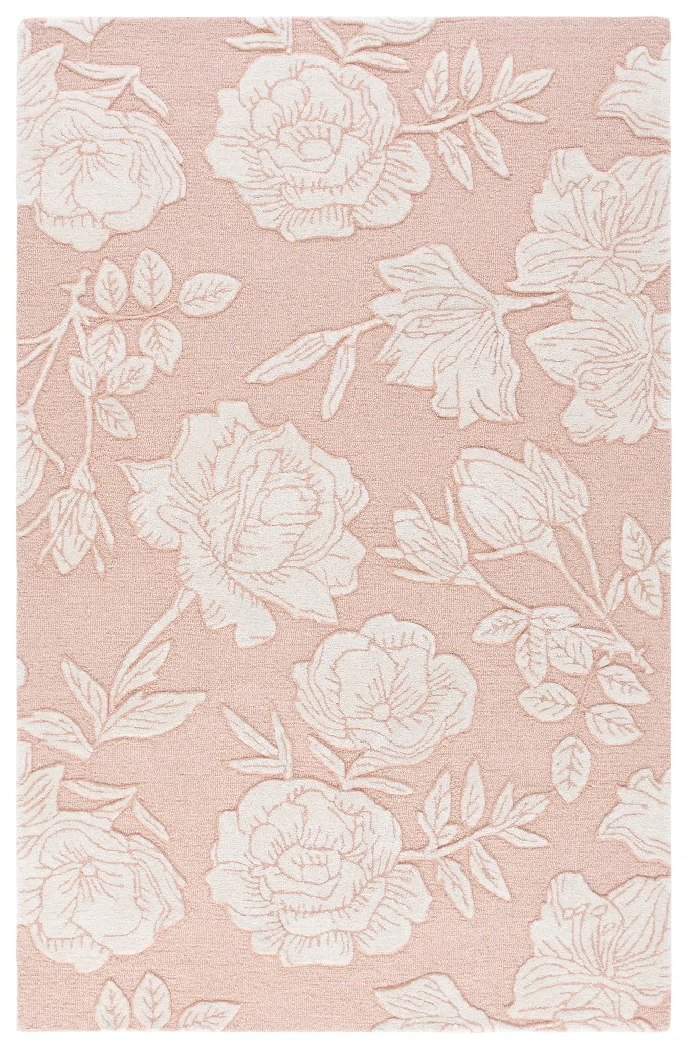 Glamour Rose Blossom Hand-Tufted Rug