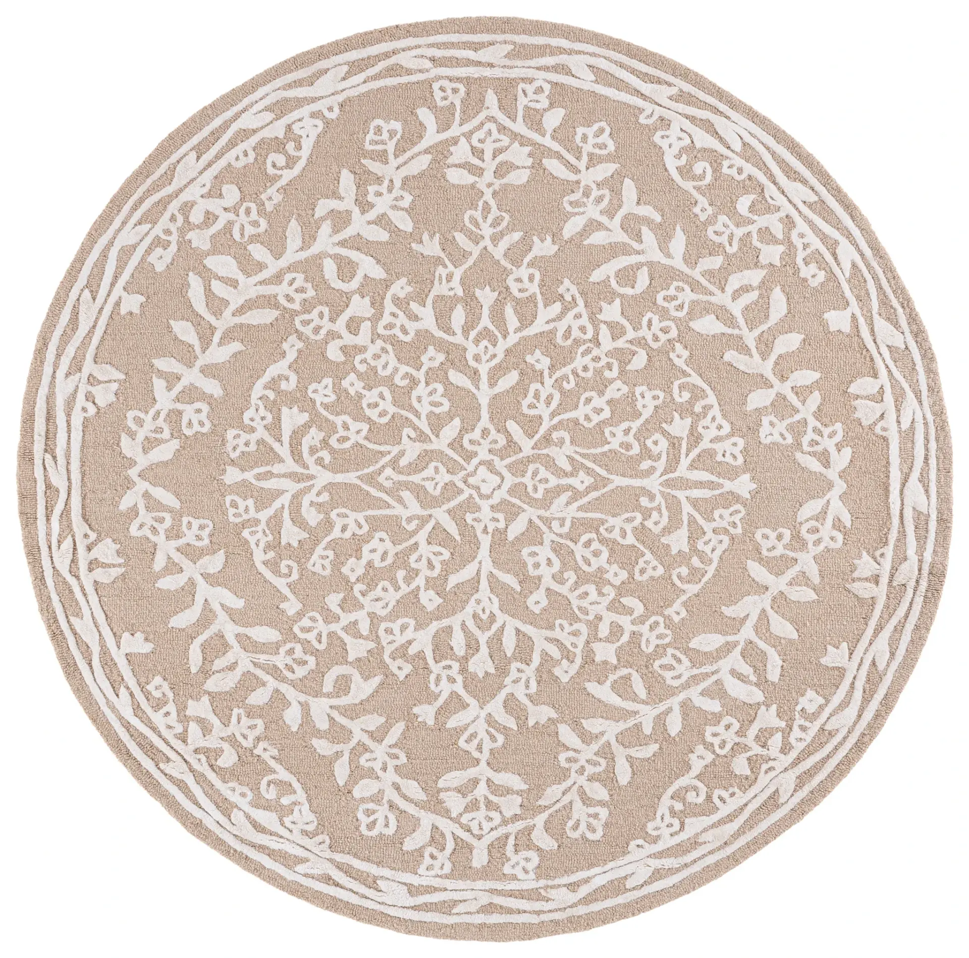 Glamour Botanical Medallion Hand-Tufted Rug
