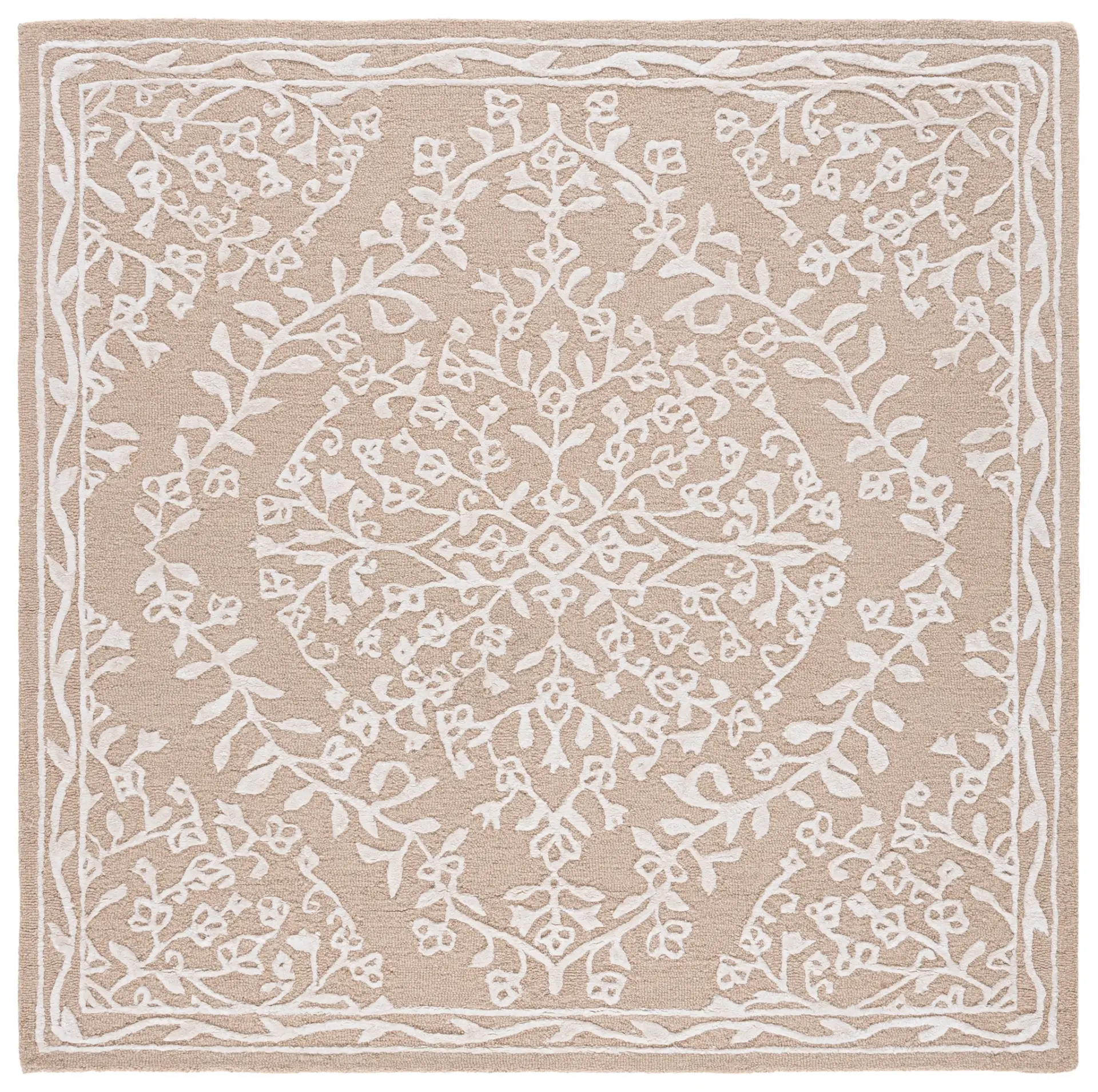 Glamour Botanical Medallion Hand-Tufted Rug