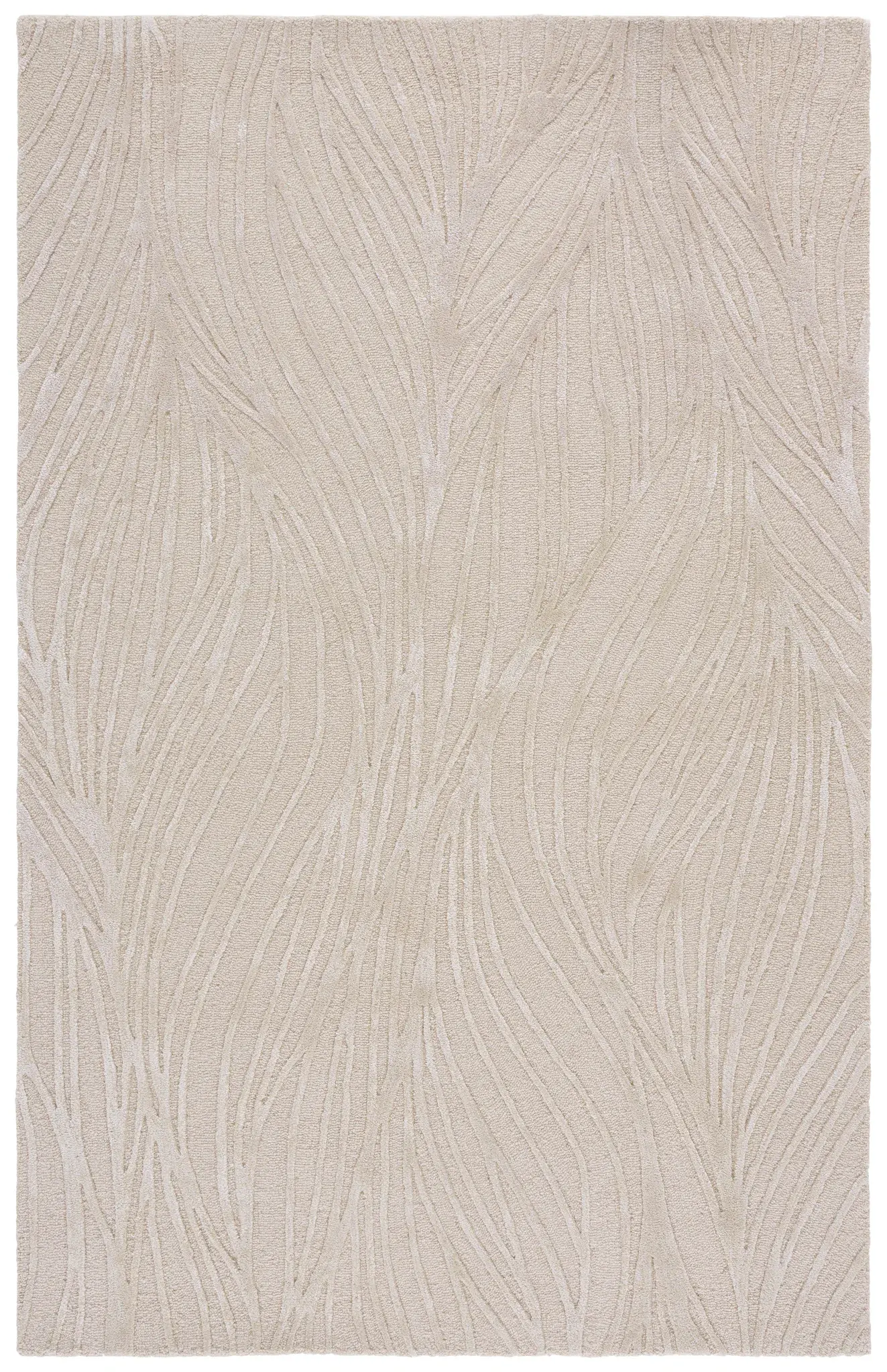 Glamour Wavy Leaf Hand-Tufted Rug