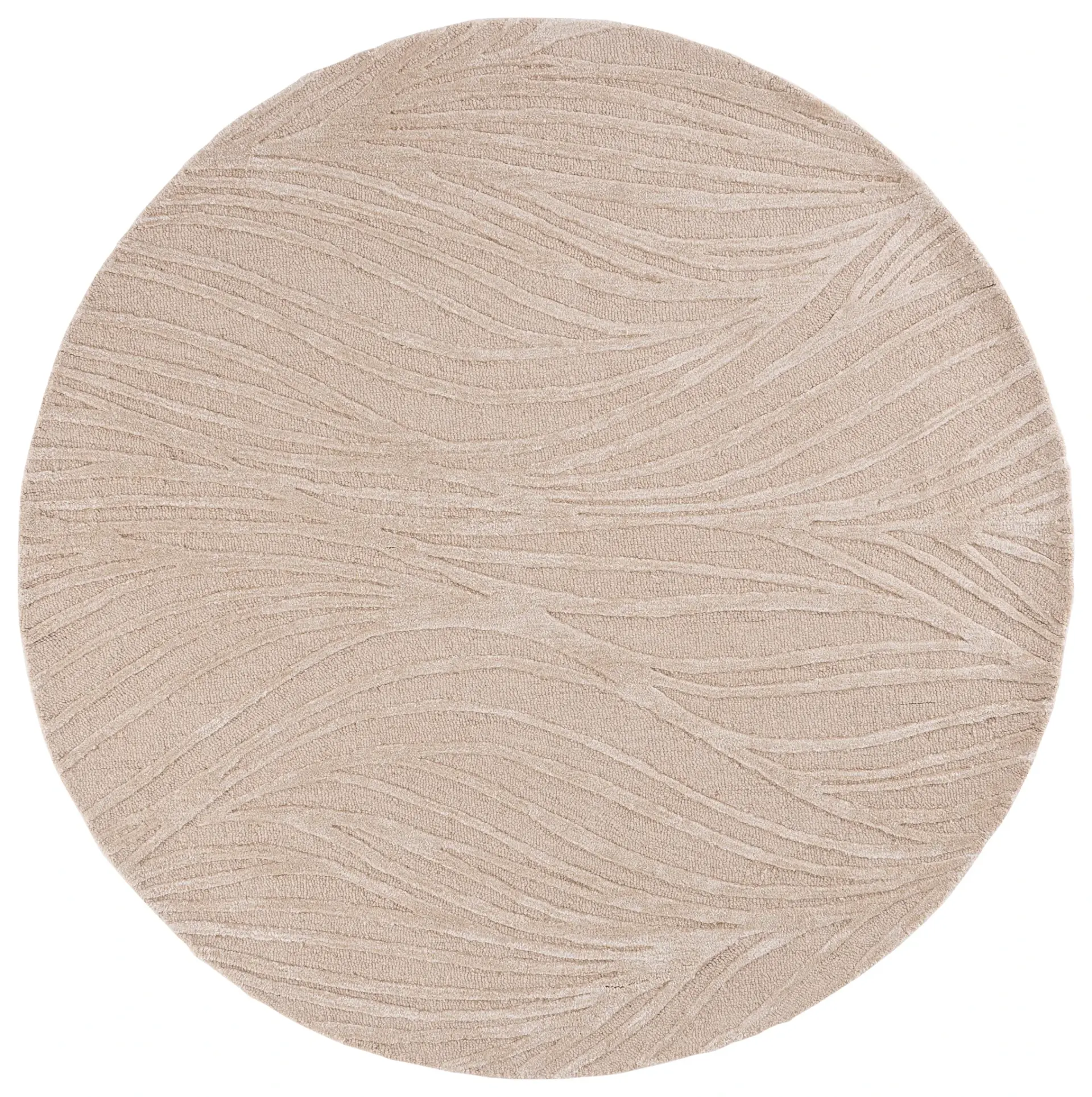 Glamour Wavy Leaf Hand-Tufted Rug
