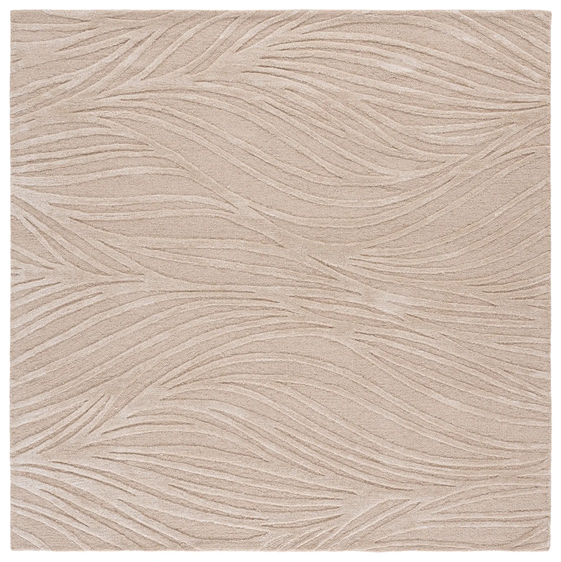 Glamour Wavy Leaf Hand-Tufted Rug