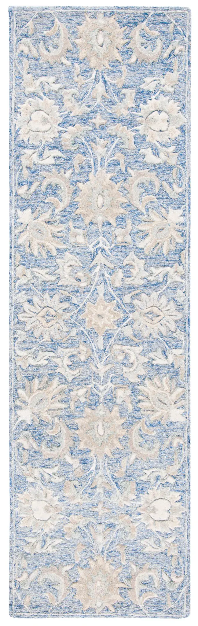 Glamour Floral Scroll Hand-Tufted Wool Rug
