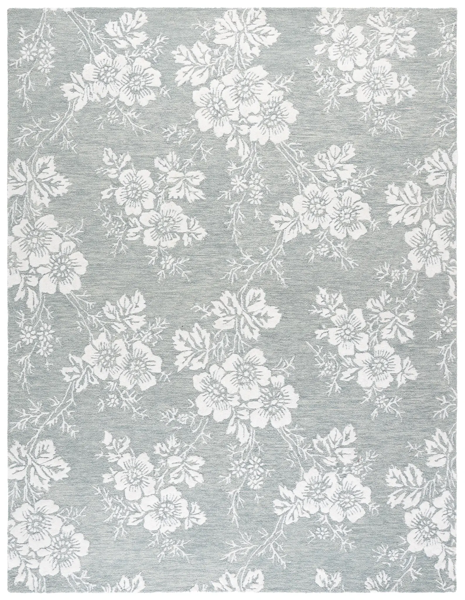 Glamour Floral Spray Hand-Tufted Rug