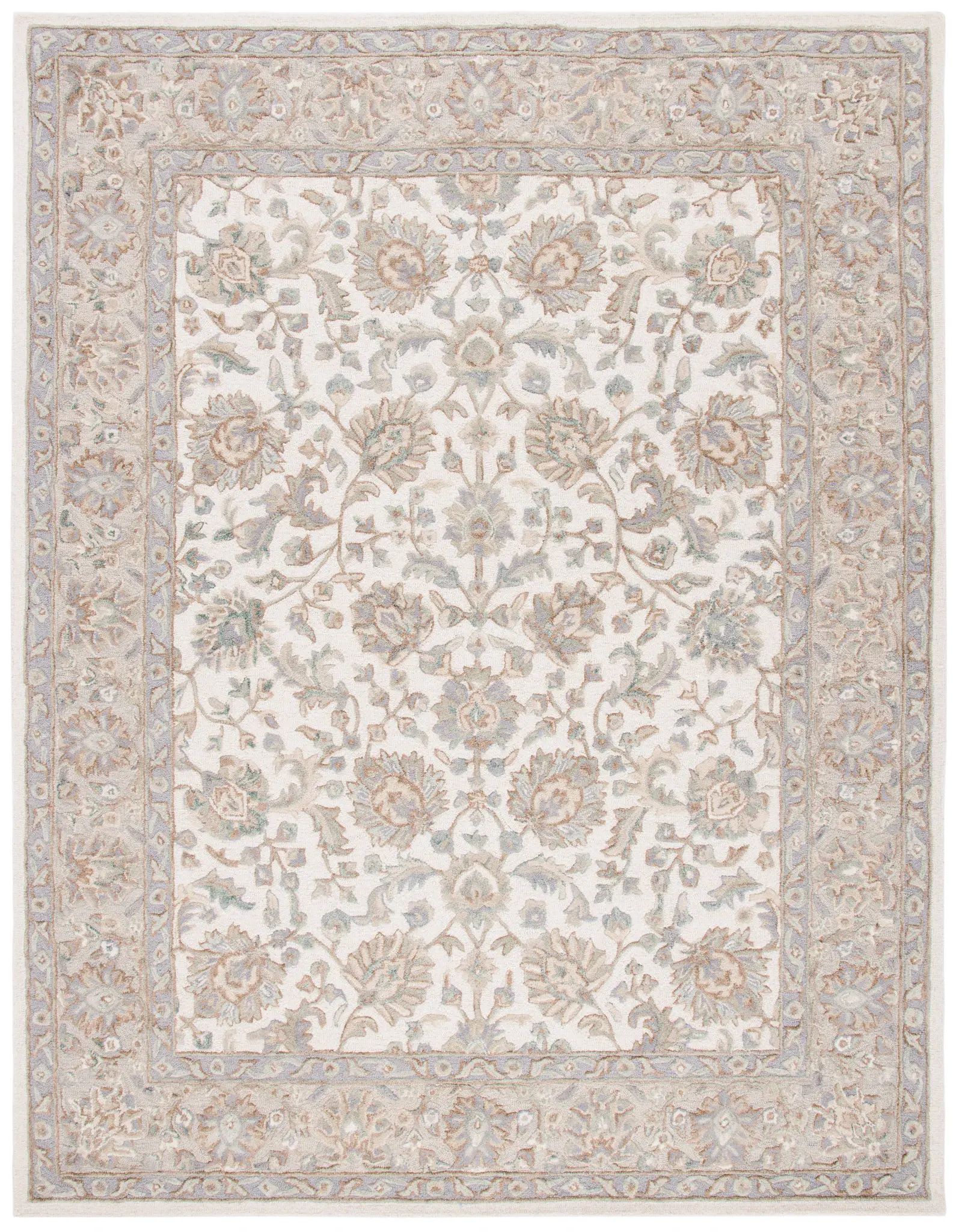 Glamour Scrolling Floral Hand-Tufted Wool Rug