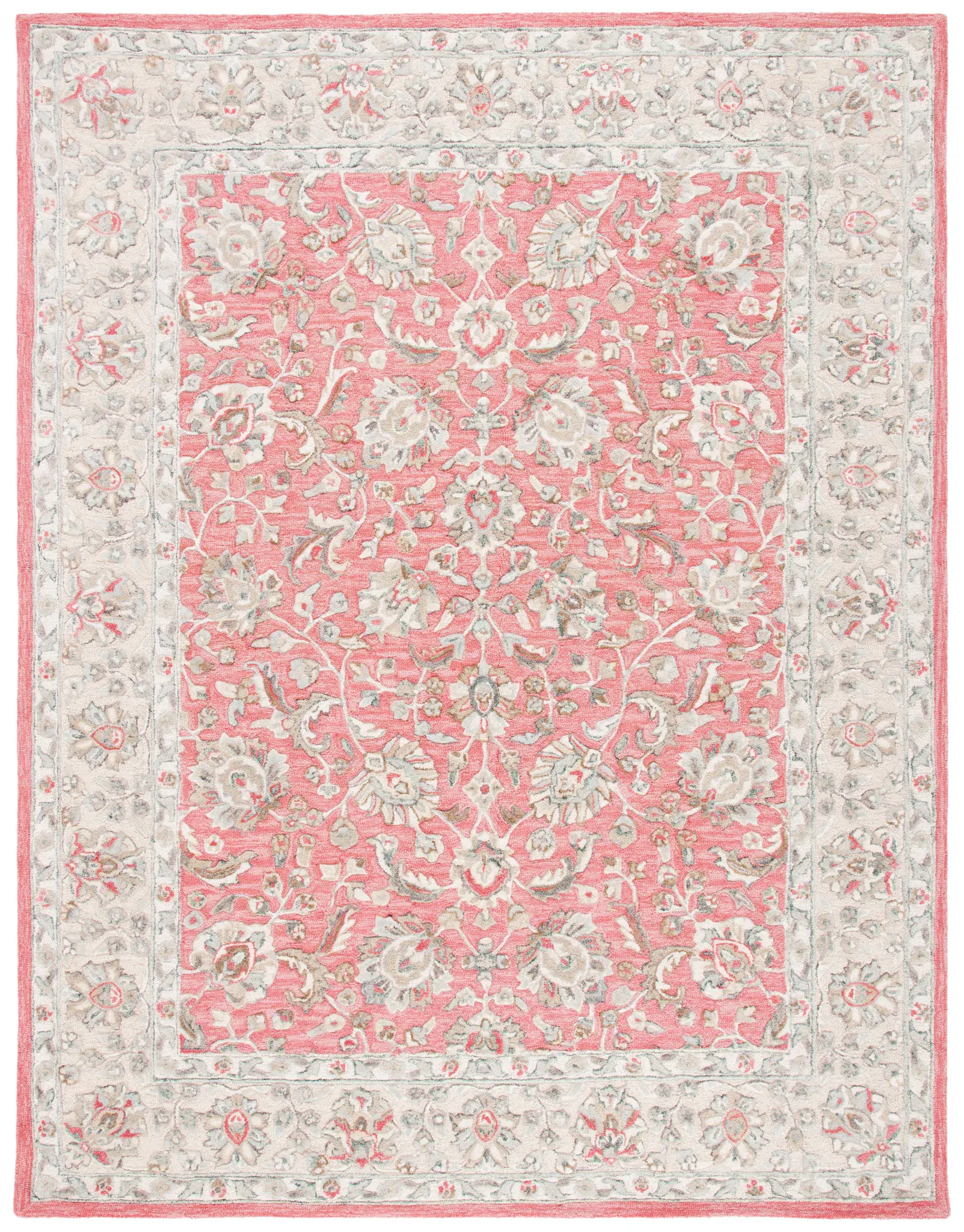 Glamour Scrolling Floral Hand-Tufted Wool Rug