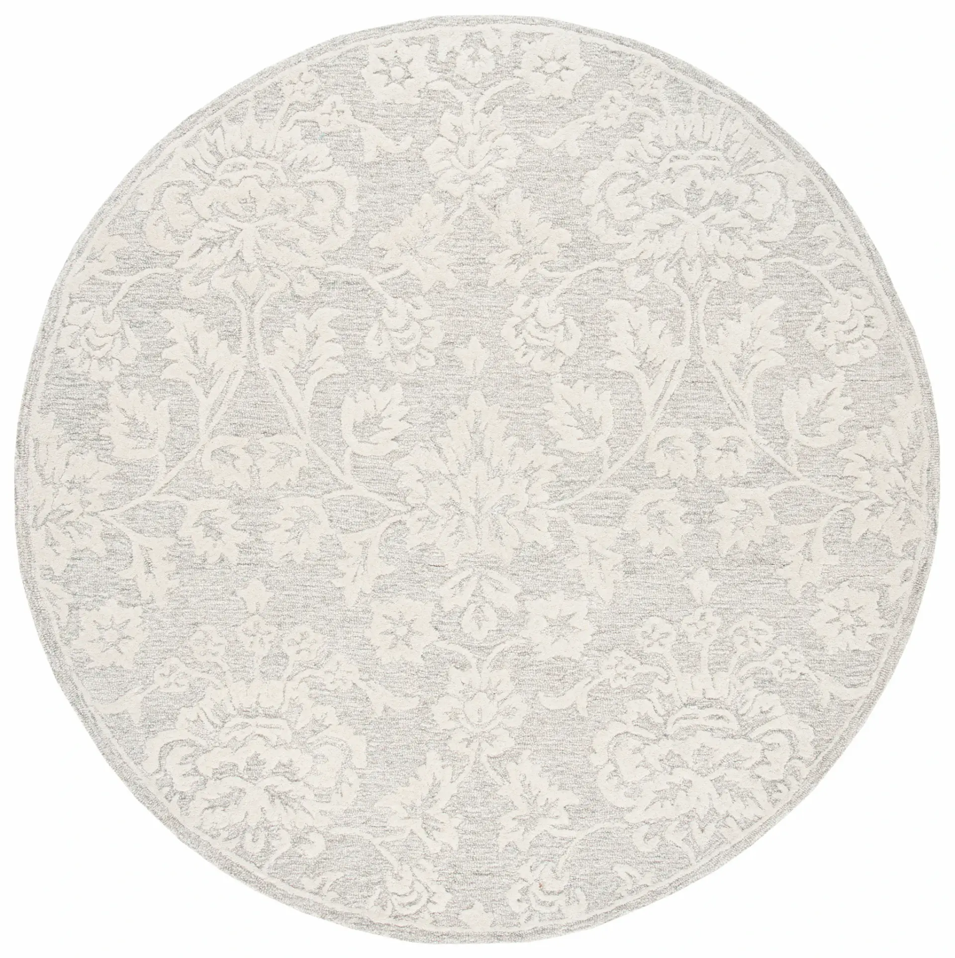 Glamour Floral Damask Hand-Tufted Wool Rug