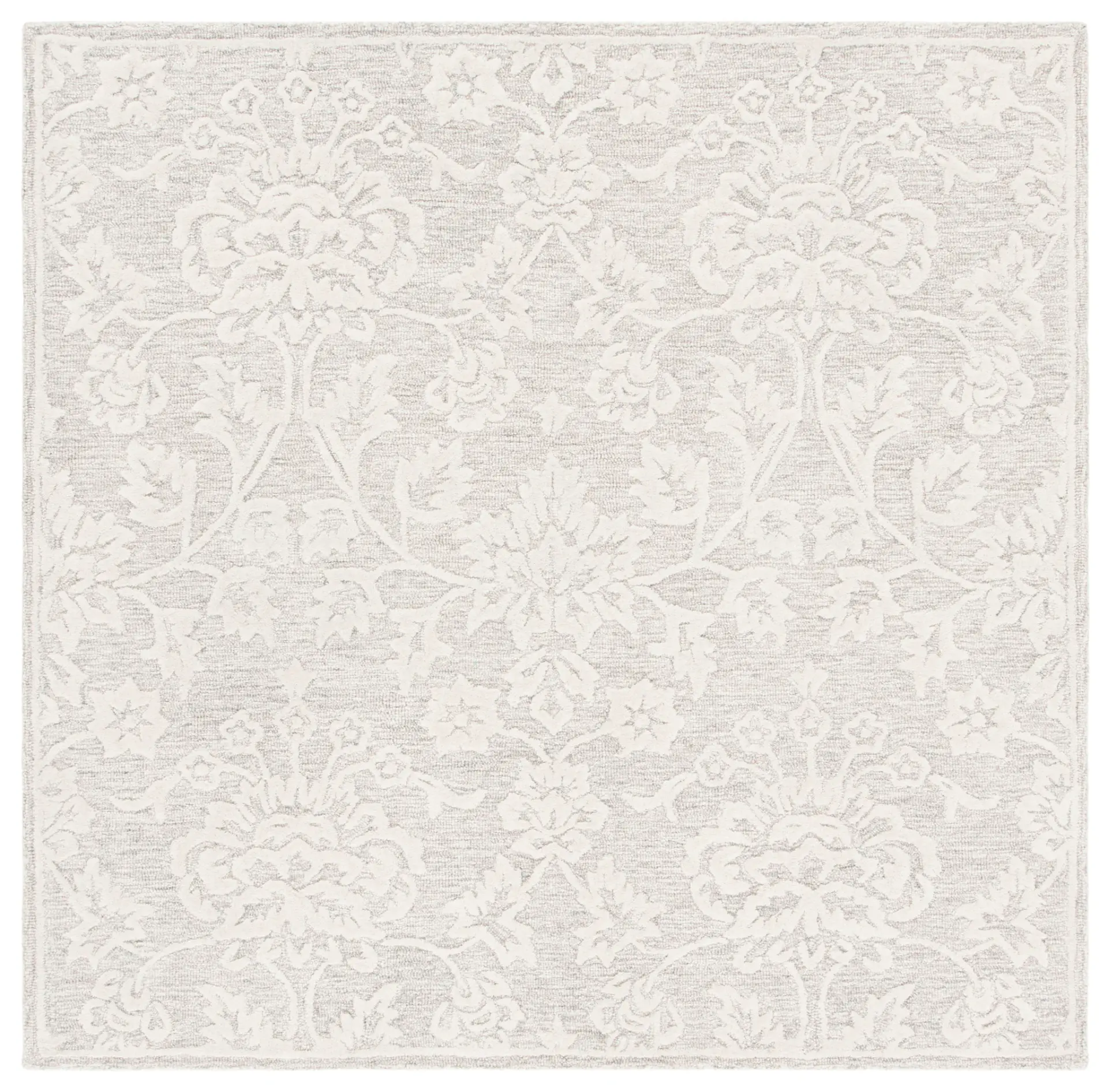 Glamour Floral Damask Hand-Tufted Wool Rug