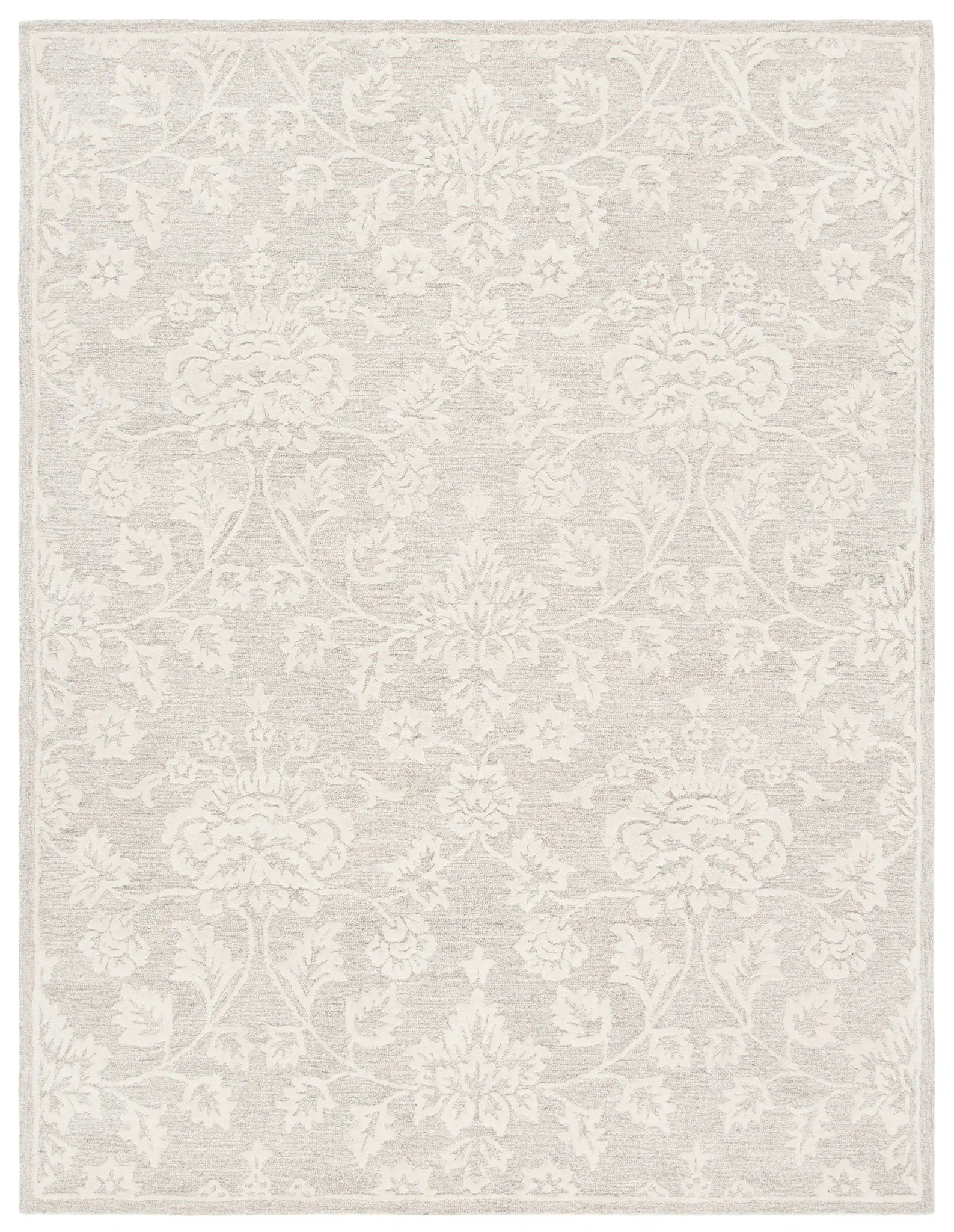 Glamour Floral Damask Hand-Tufted Wool Rug
