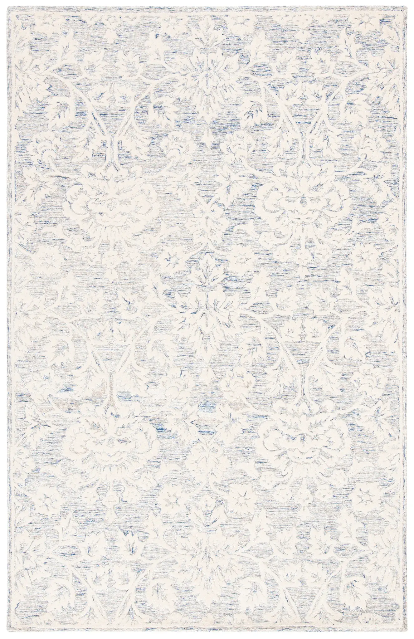 Glamour Floral Damask Hand-Tufted Wool Rug