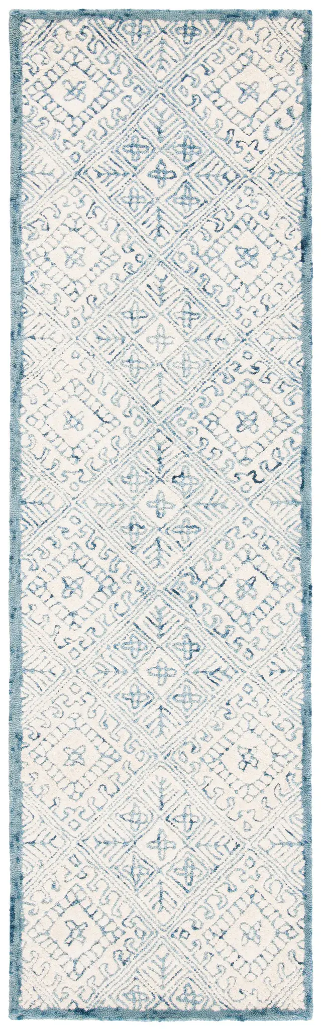 Glamour Diamond Grid Hand-Tufted Wool Rug