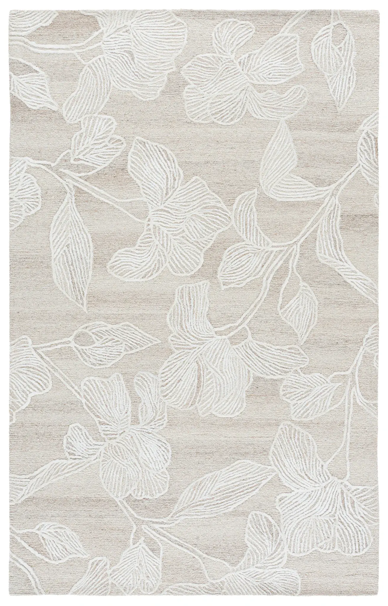 Glamour Modern Floral Hand-Tufted Wool Rug