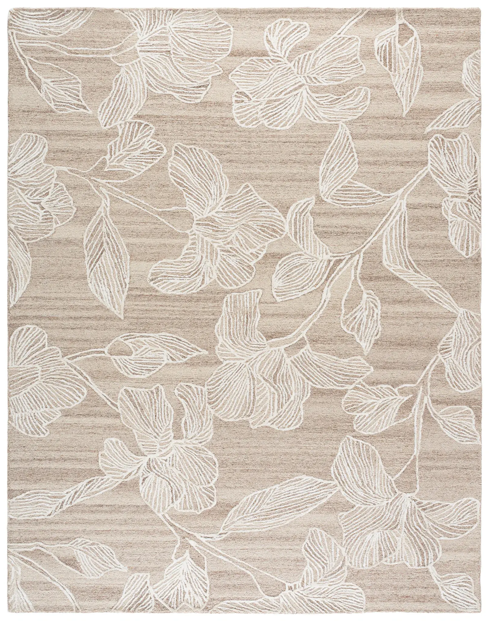Glamour Modern Floral Hand-Tufted Wool Rug