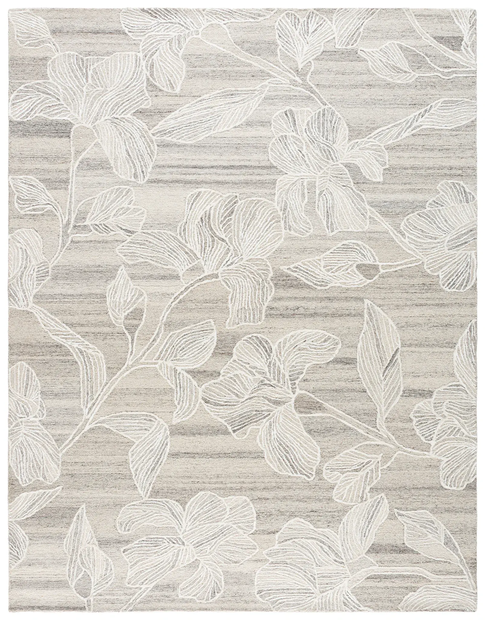 Glamour Modern Floral Hand-Tufted Wool Rug
