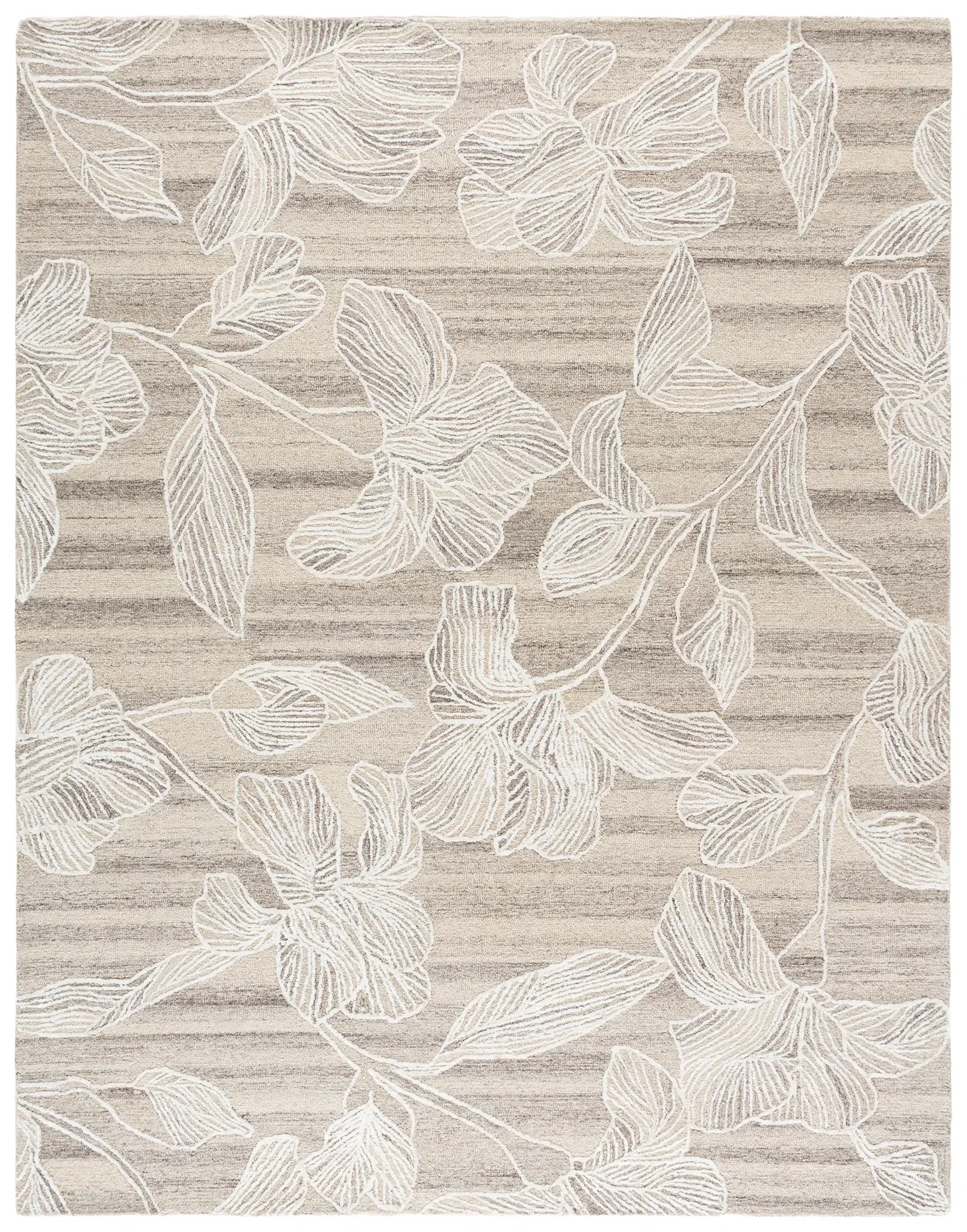Glamour Modern Floral Hand-Tufted Wool Rug