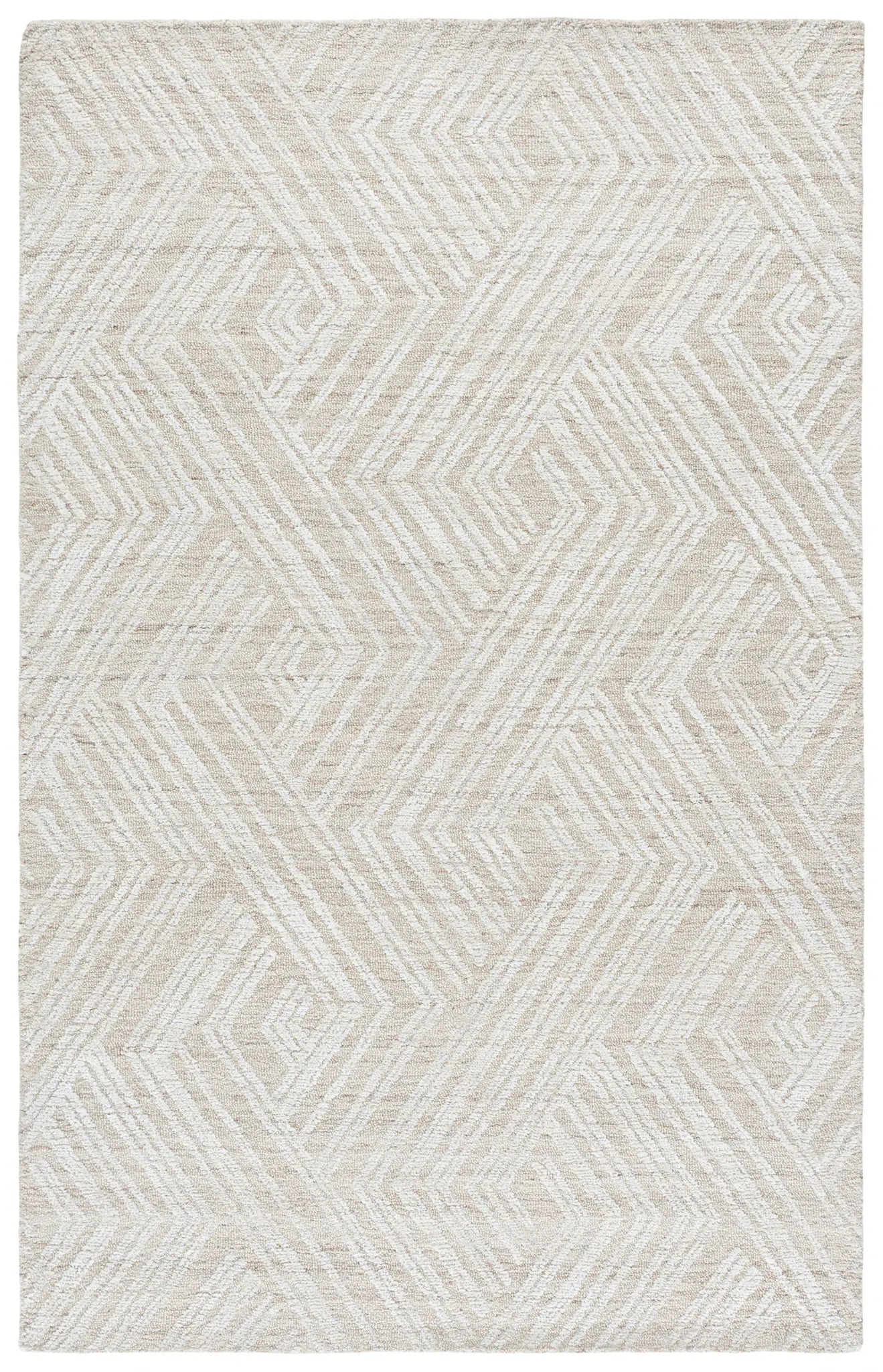 Glamour Modern Diamond Hand-Tufted Wool Rug