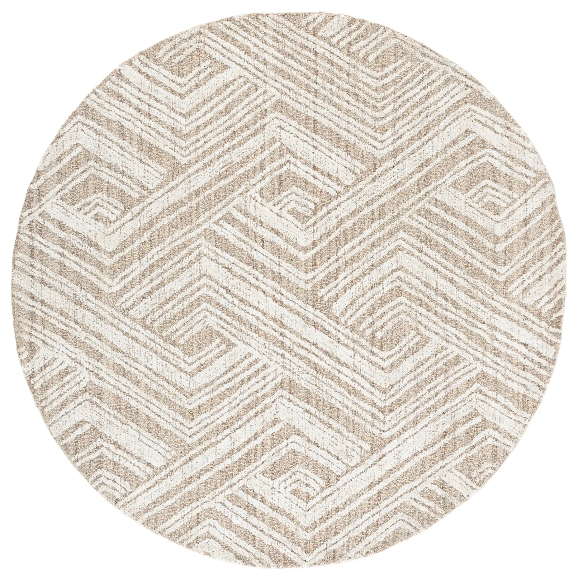 Glamour Modern Diamond Hand-Tufted Wool Rug