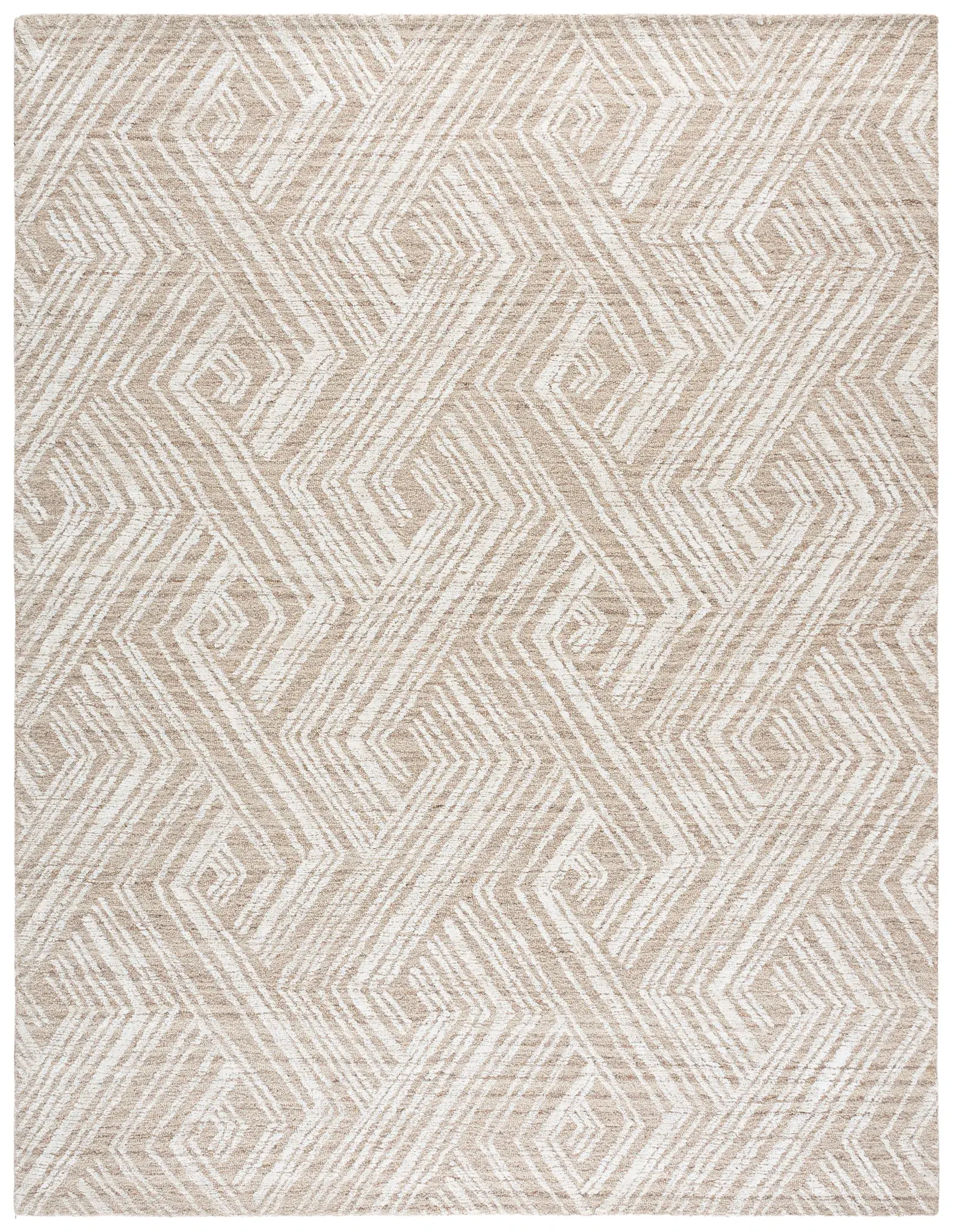 Glamour Modern Diamond Hand-Tufted Wool Rug