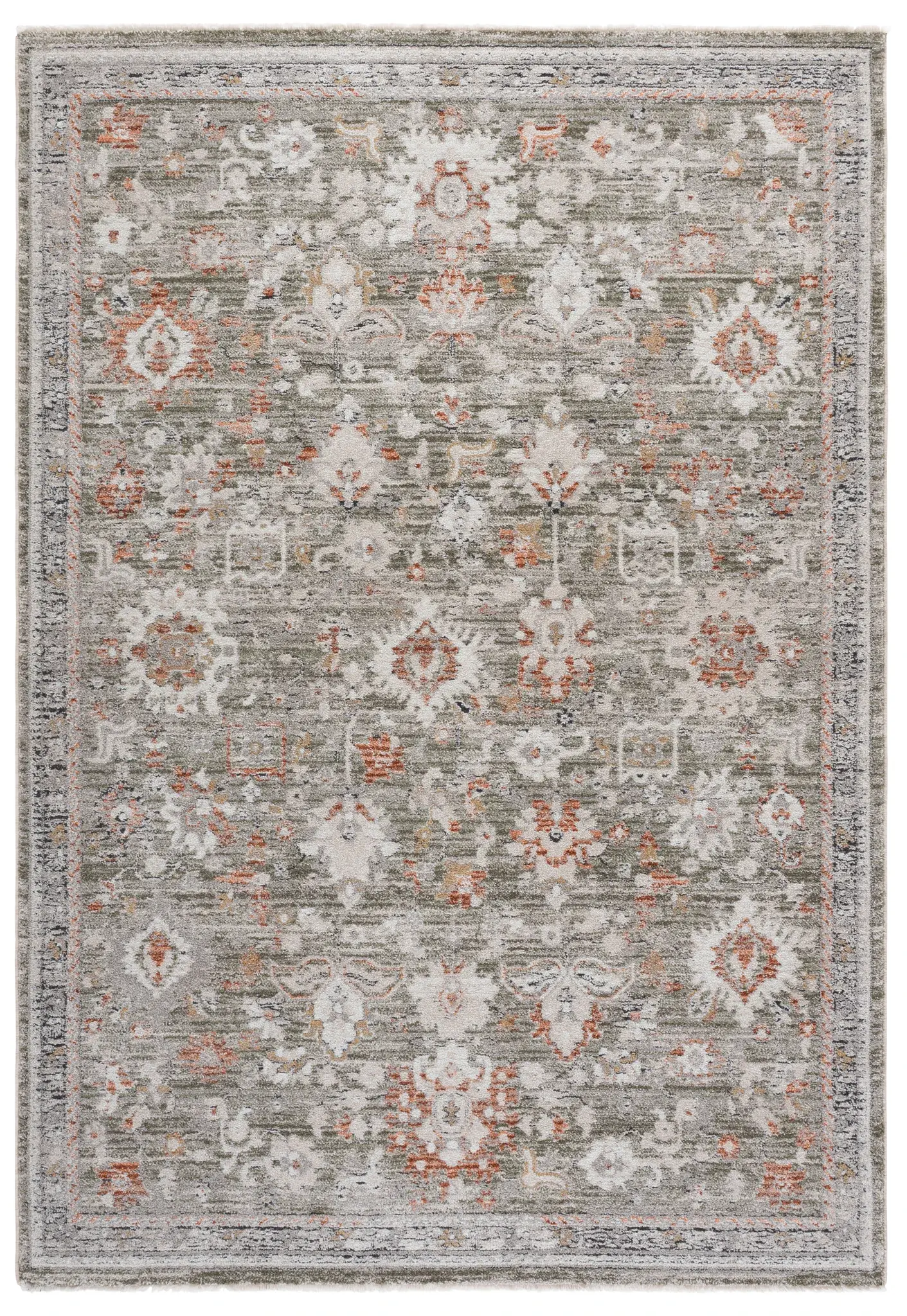 Grove Vintage Floral Bordered Rug