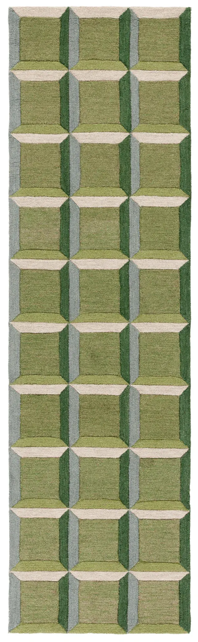 Genre Dimensional Block Hand-Tufted Wool Rug