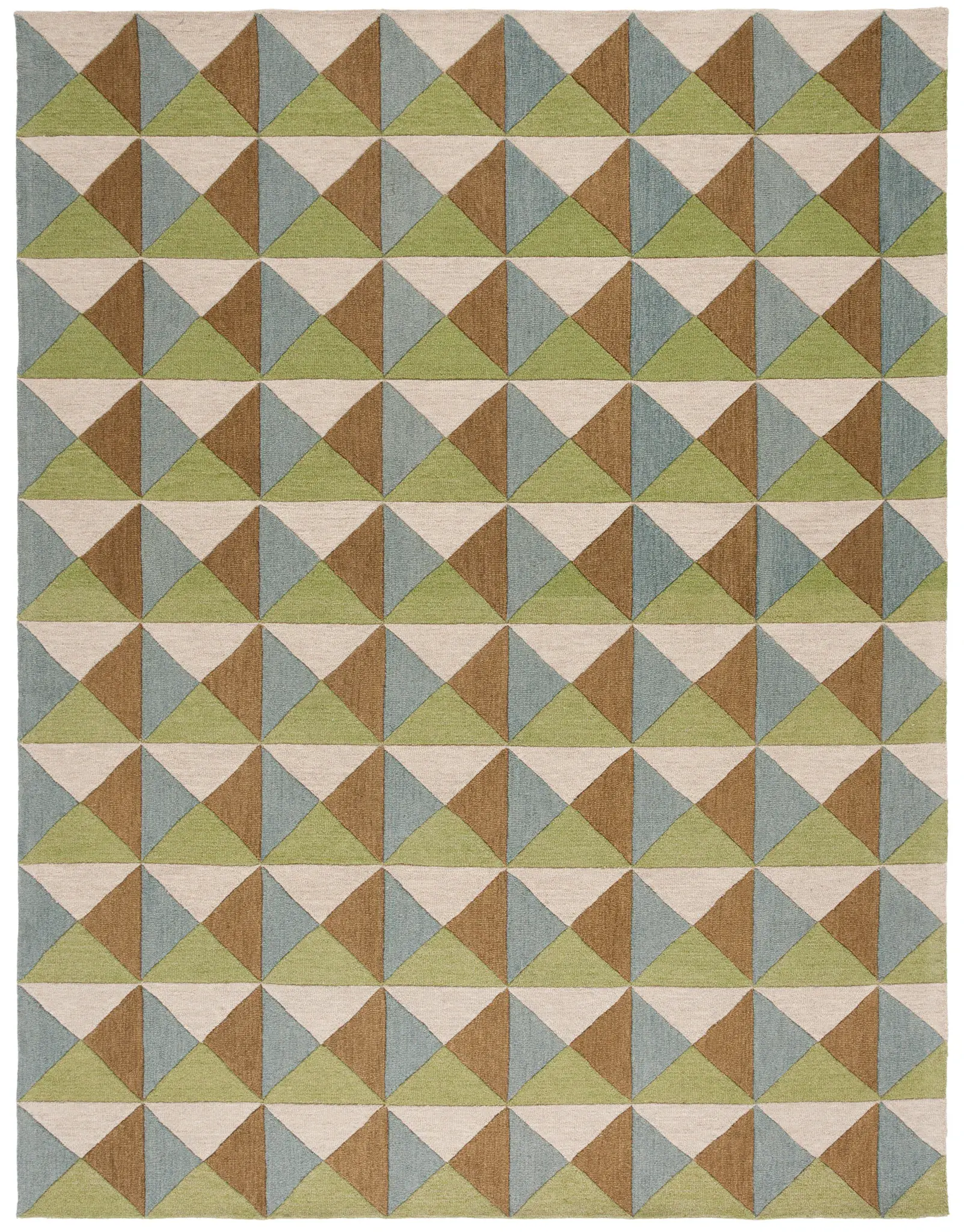 Genre Triangle Mosaic Hand-Tufted Wool Rug