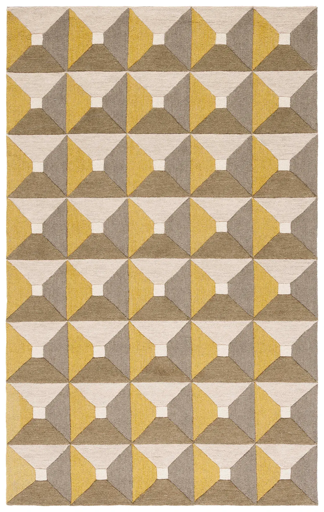 Genre Geometric Block Hand-Tufted Wool Rug