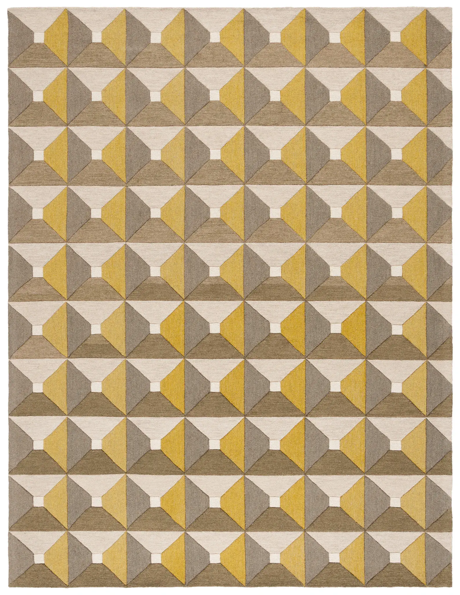 Genre Geometric Block Hand-Tufted Wool Rug