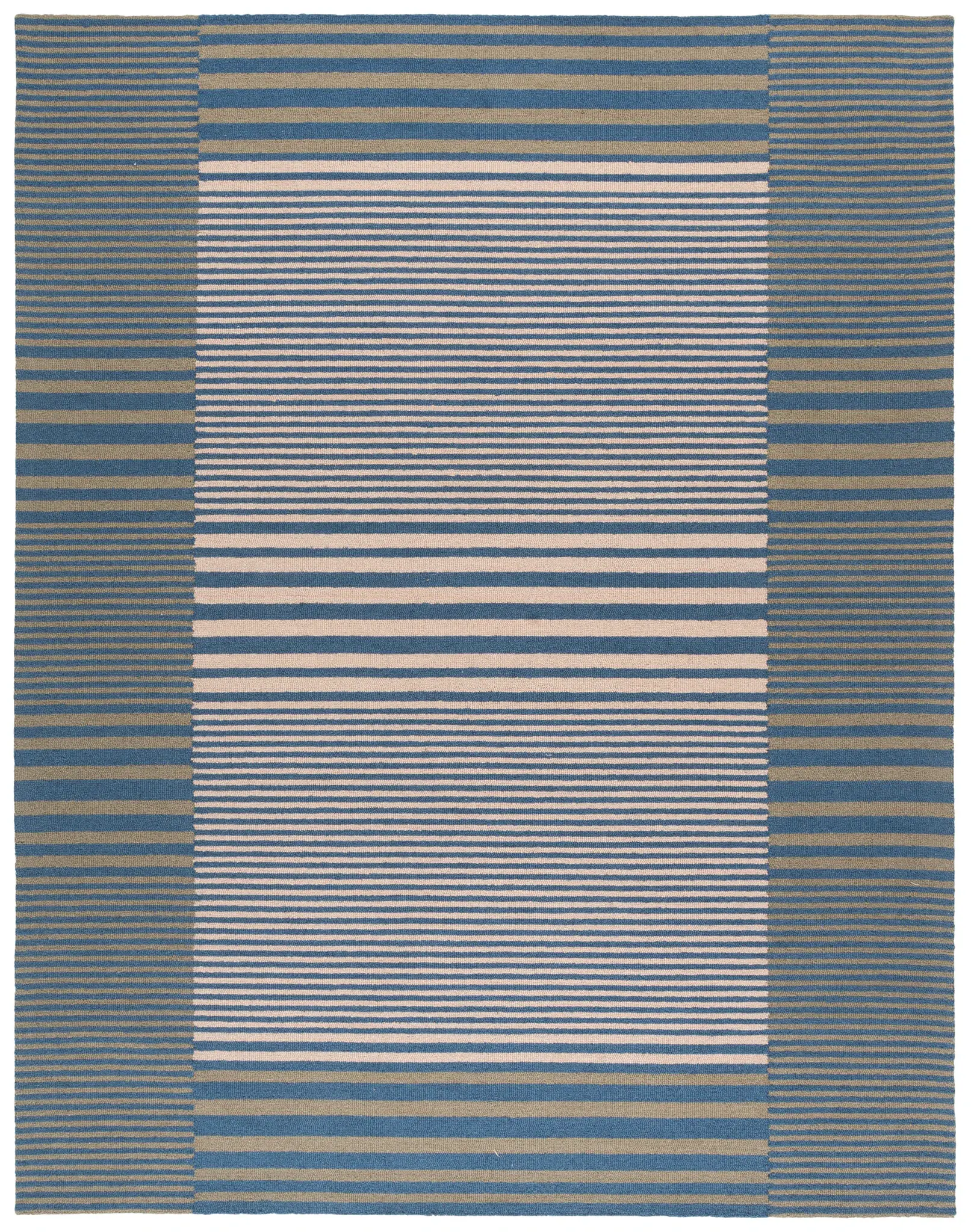 Genre Blocked Stripe Hand-Tufted Wool Rug