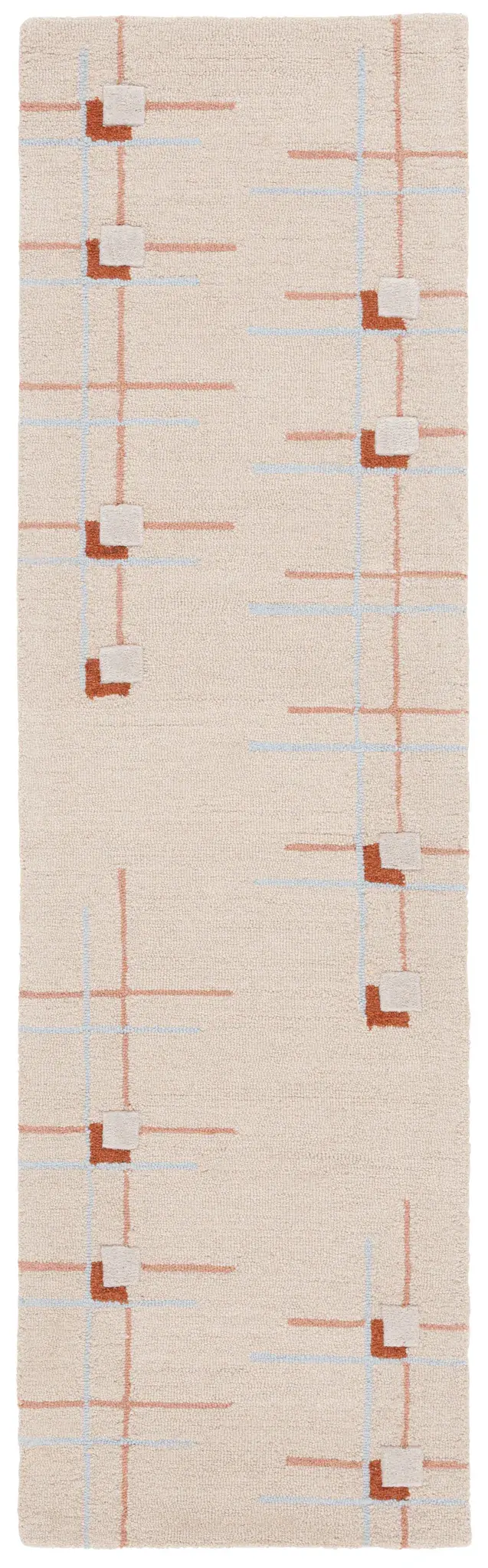 Genre Asymmetric Grid Hand-Tufted Wool Rug