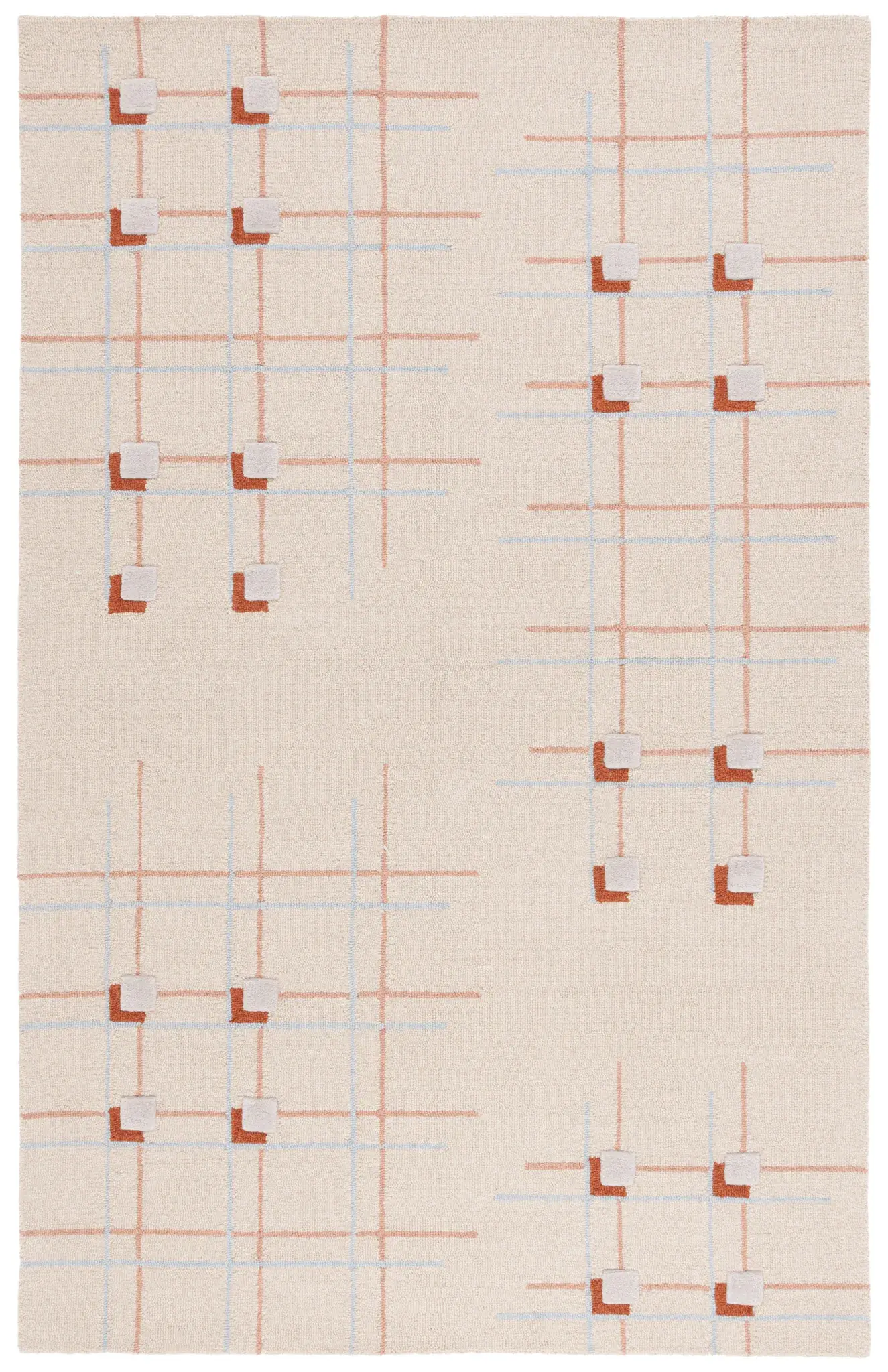 Genre Asymmetric Grid Hand-Tufted Wool Rug