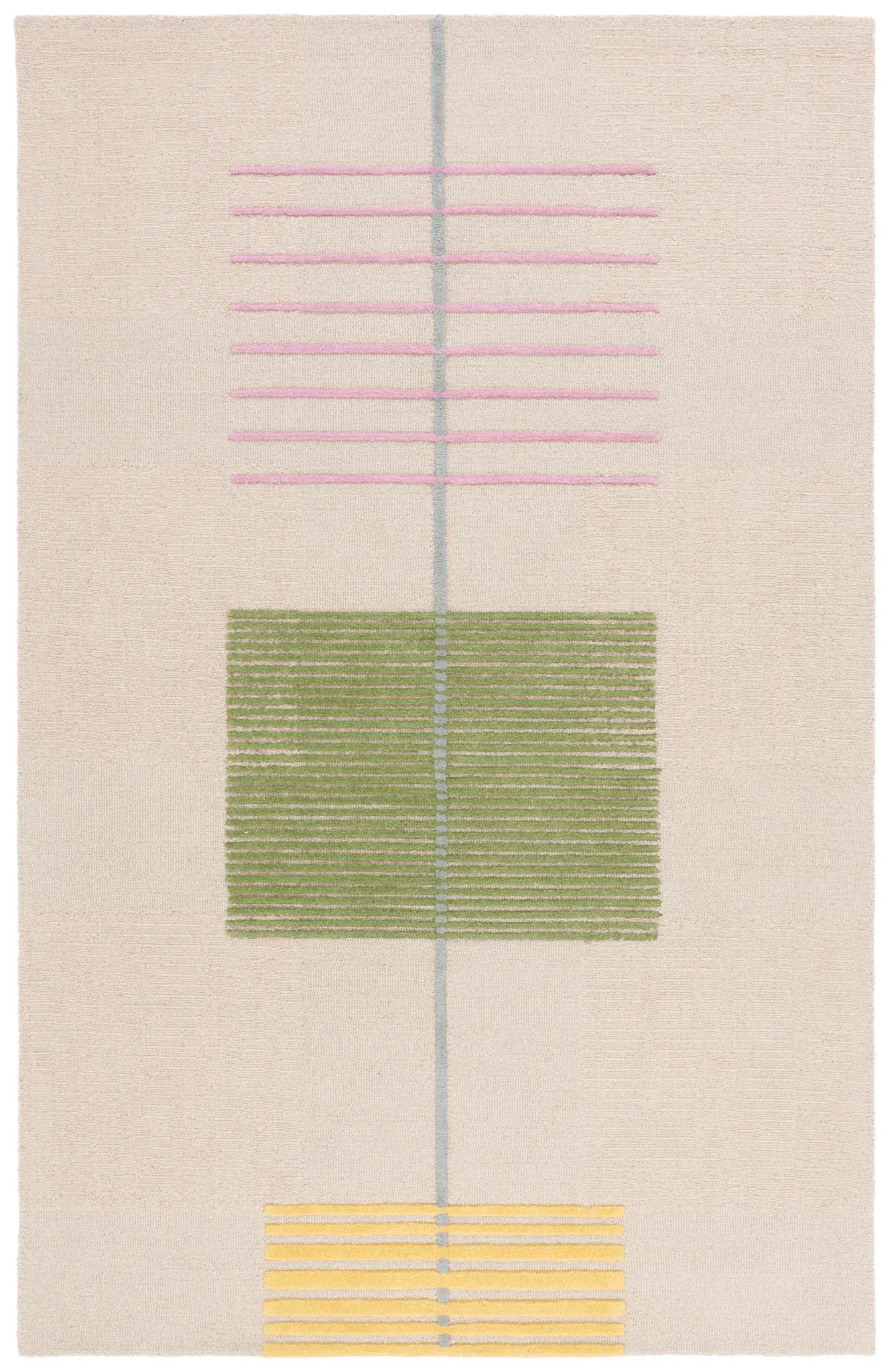 Genre Linear Block Hand-Tufted Wool Rug