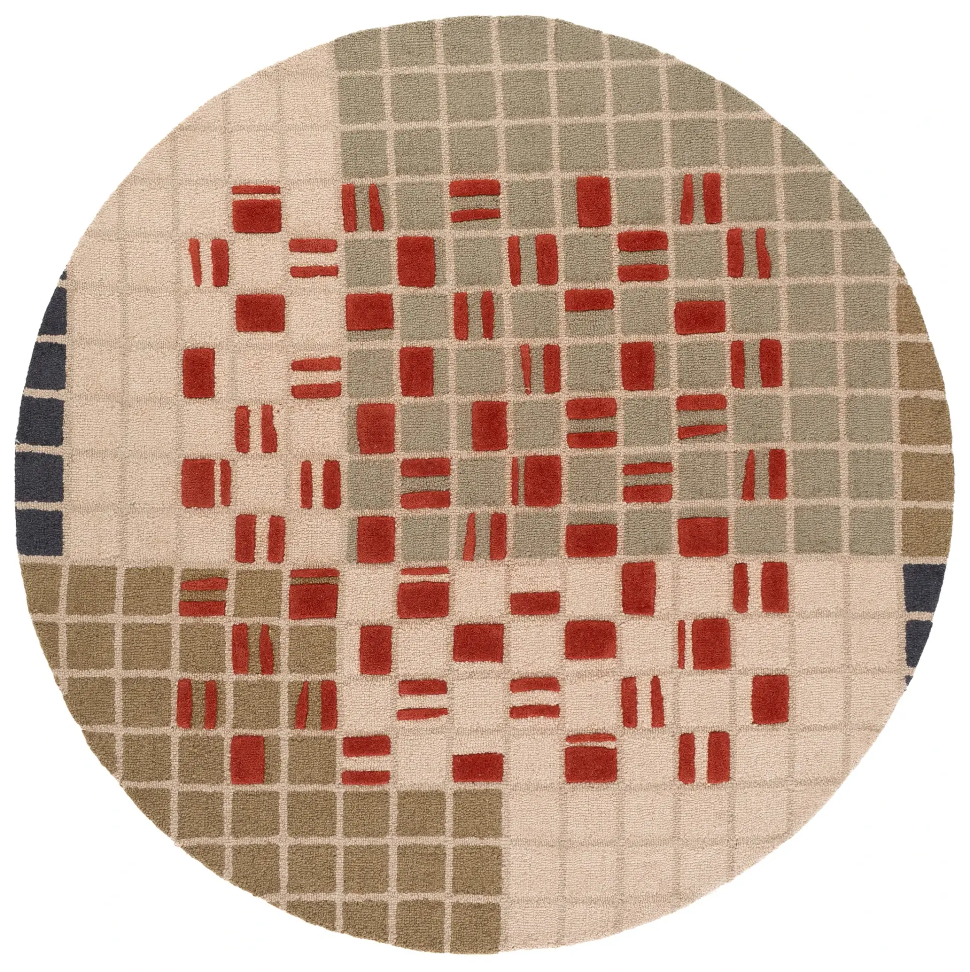 Genre Deconstructed Grid Hand-Tufted Wool Rug