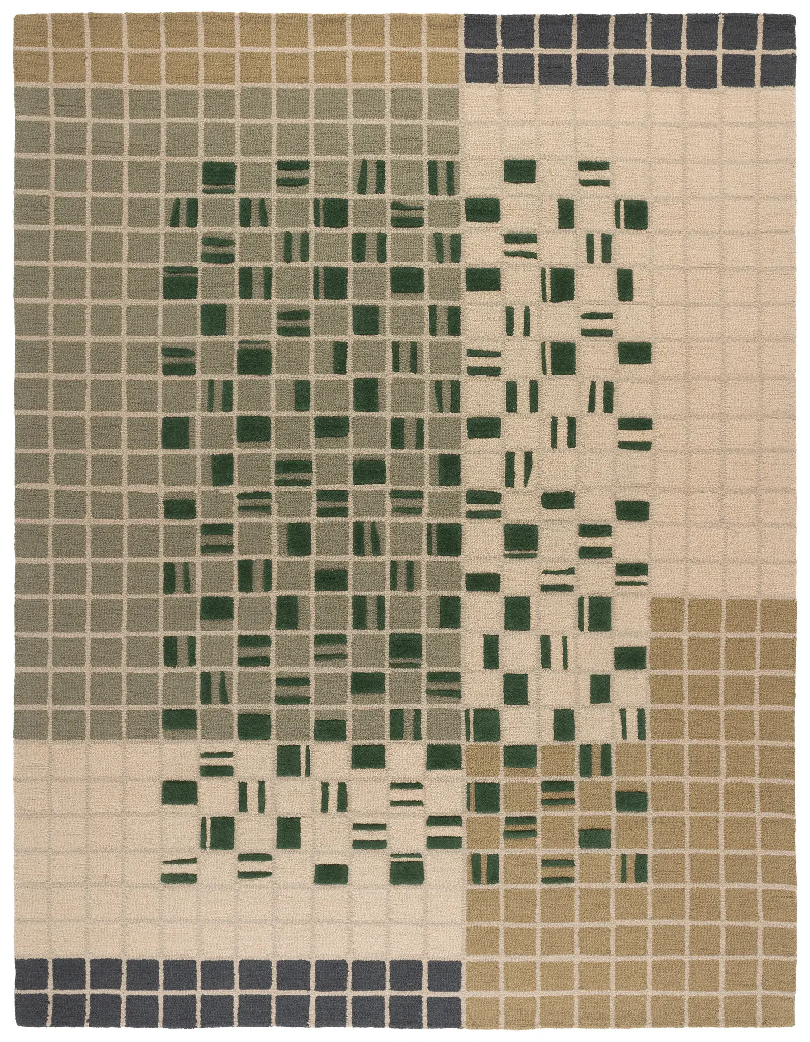 Genre Deconstructed Grid Hand-Tufted Wool Rug