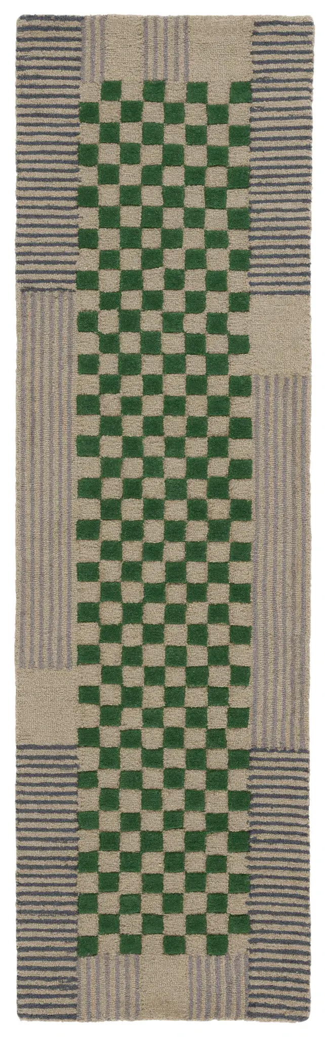 Genre Checkered Patchwork Hand-Tufted Wool Rug