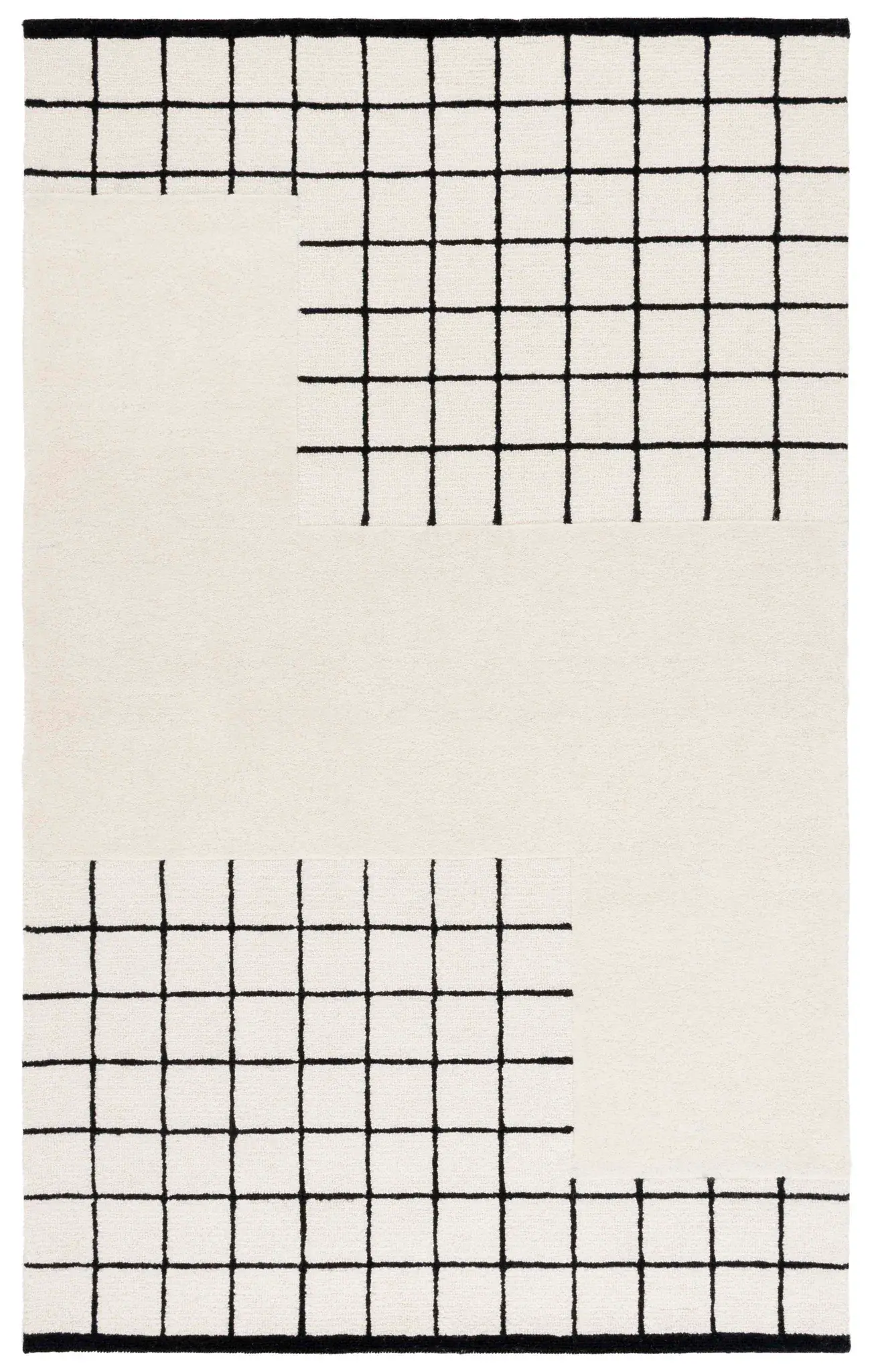 Genre Block Grid Hand-Tufted Wool Rug