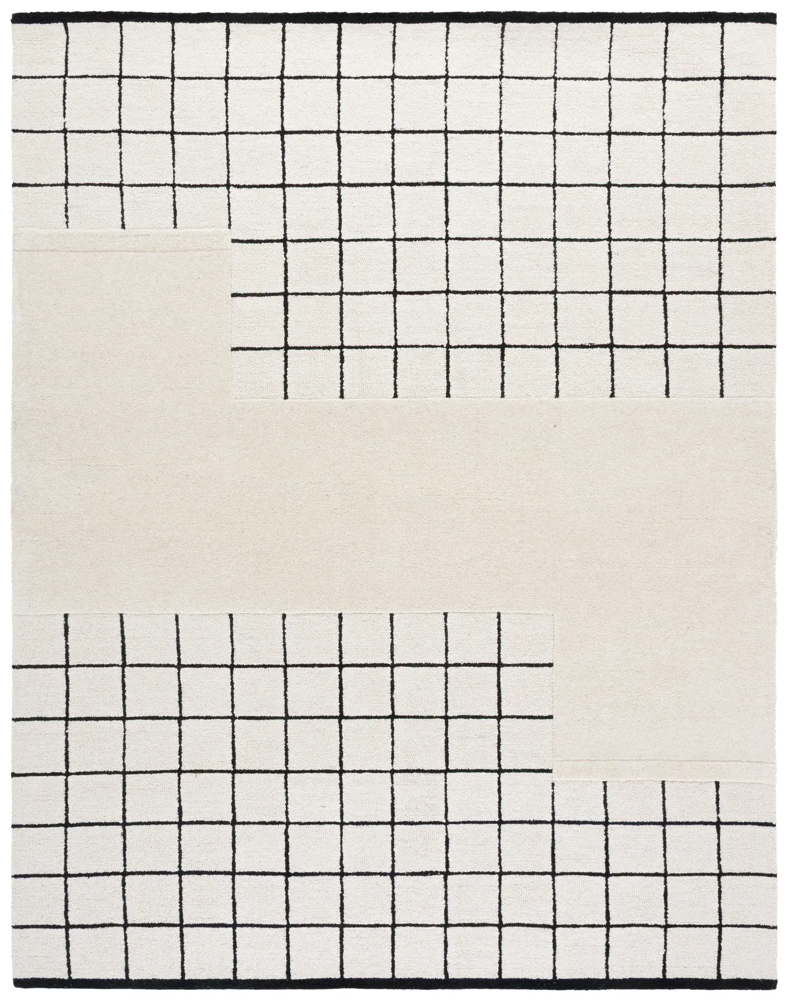 Genre Block Grid Hand-Tufted Wool Rug