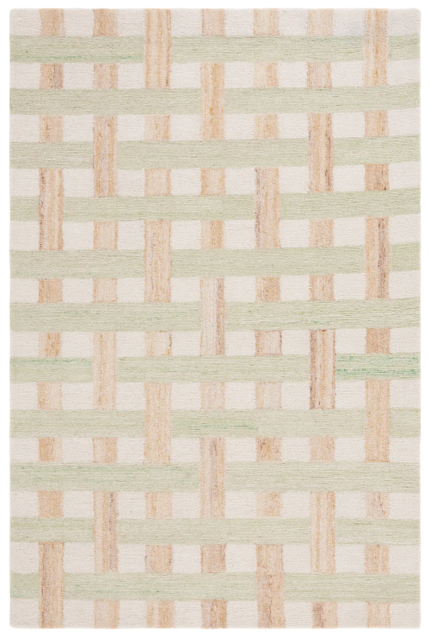 Genre Basketweave Hand-Tufted Wool Rug