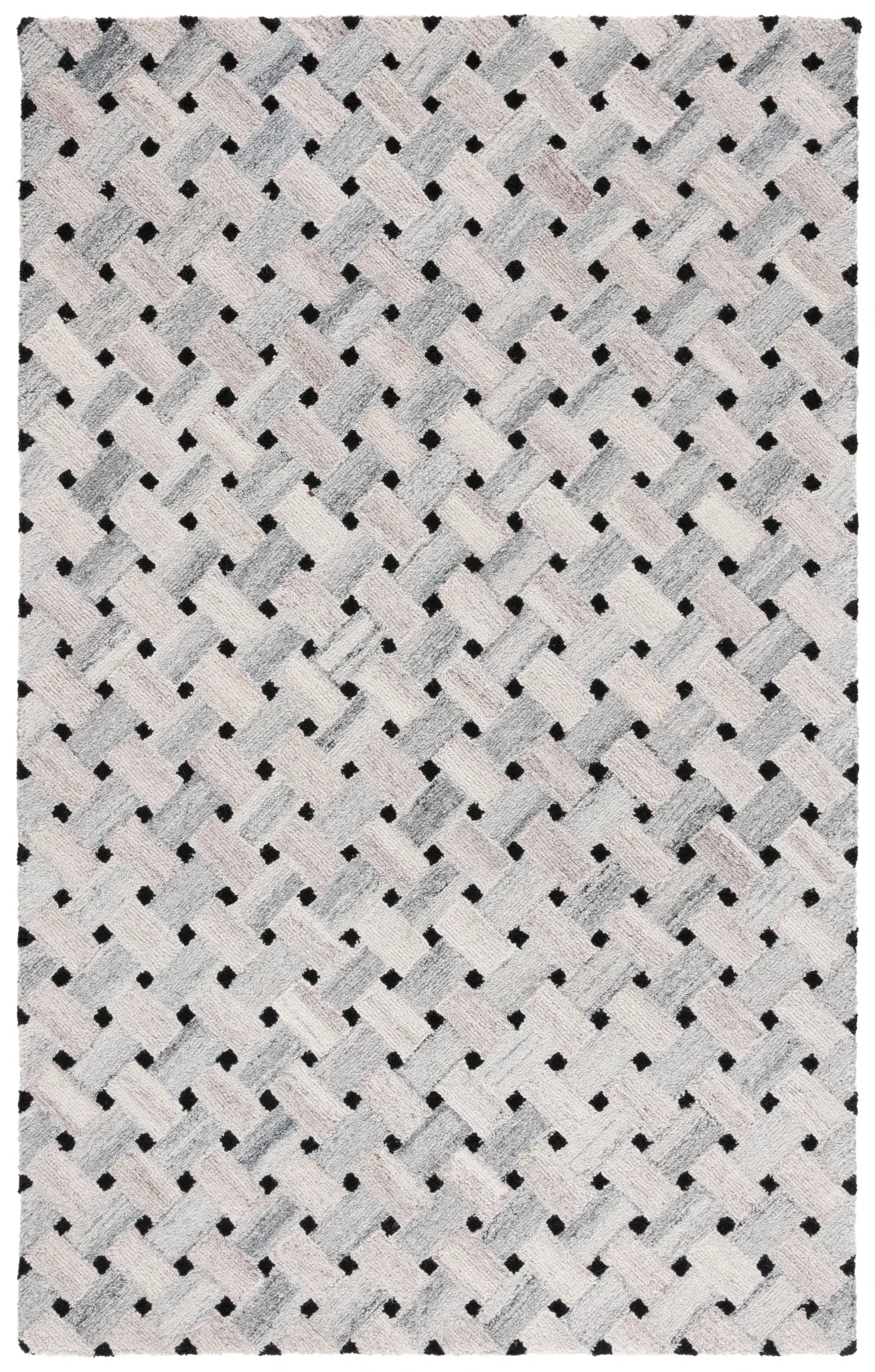 Genre Diamond Grid Hand-Tufted Wool Blend Rug