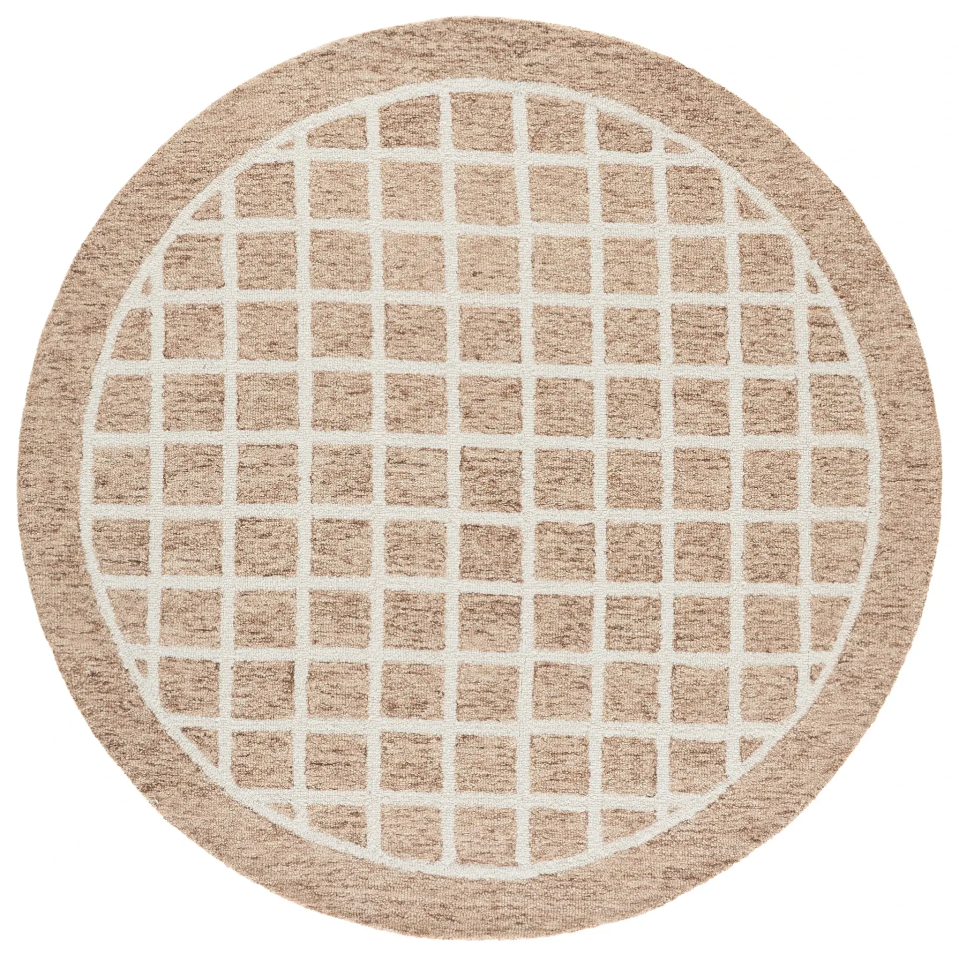 Genre Square Grid Hand-Tufted Wool Rug