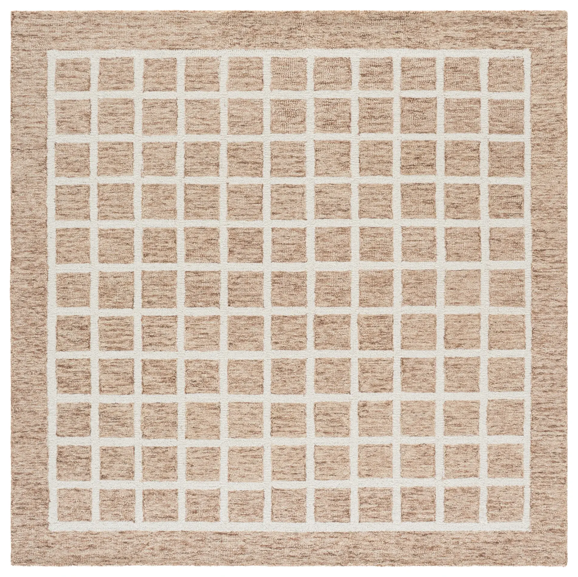 Genre Square Grid Hand-Tufted Wool Rug