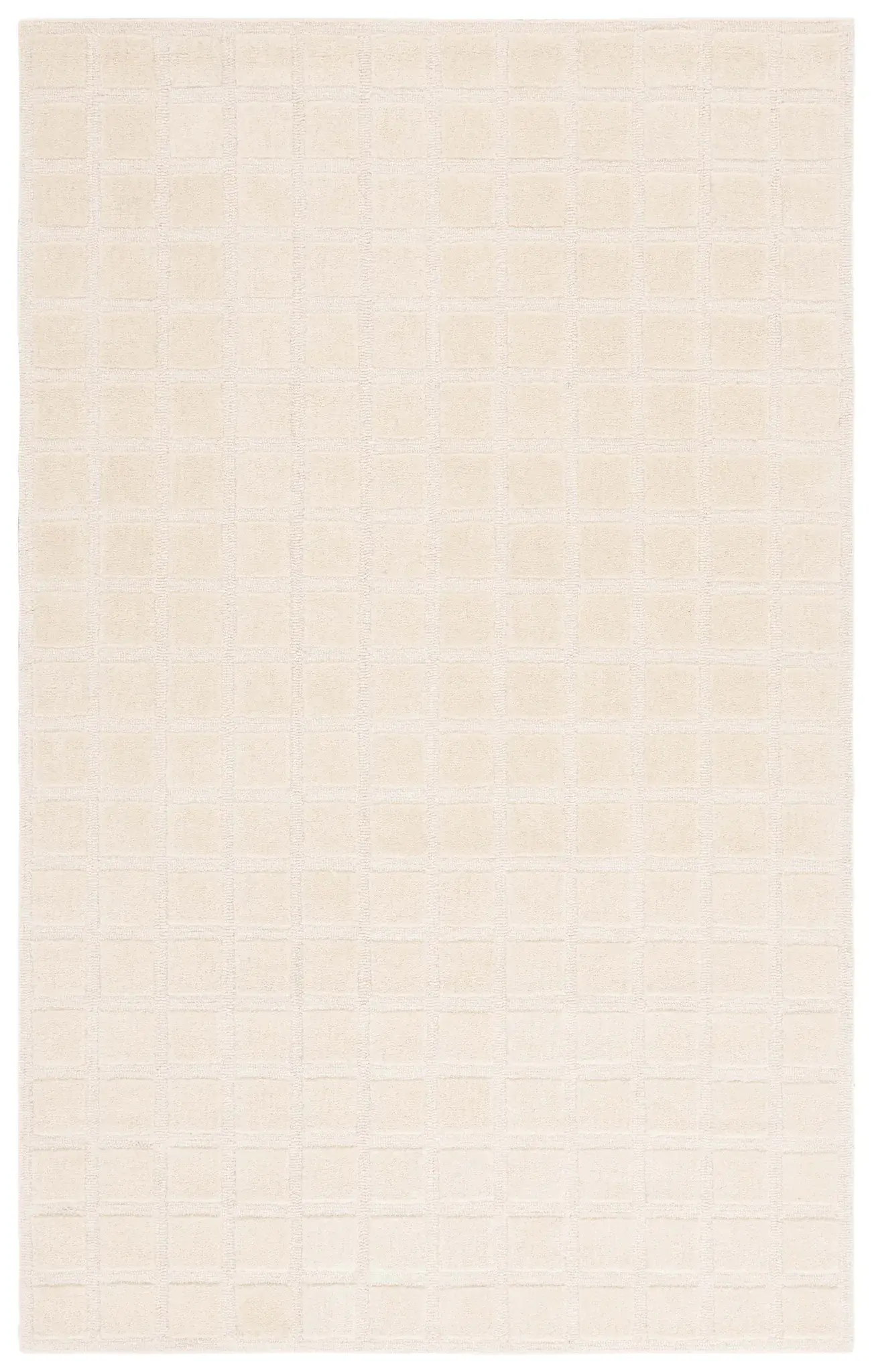 Genre Carved Grid Hand-Tufted Wool Rug