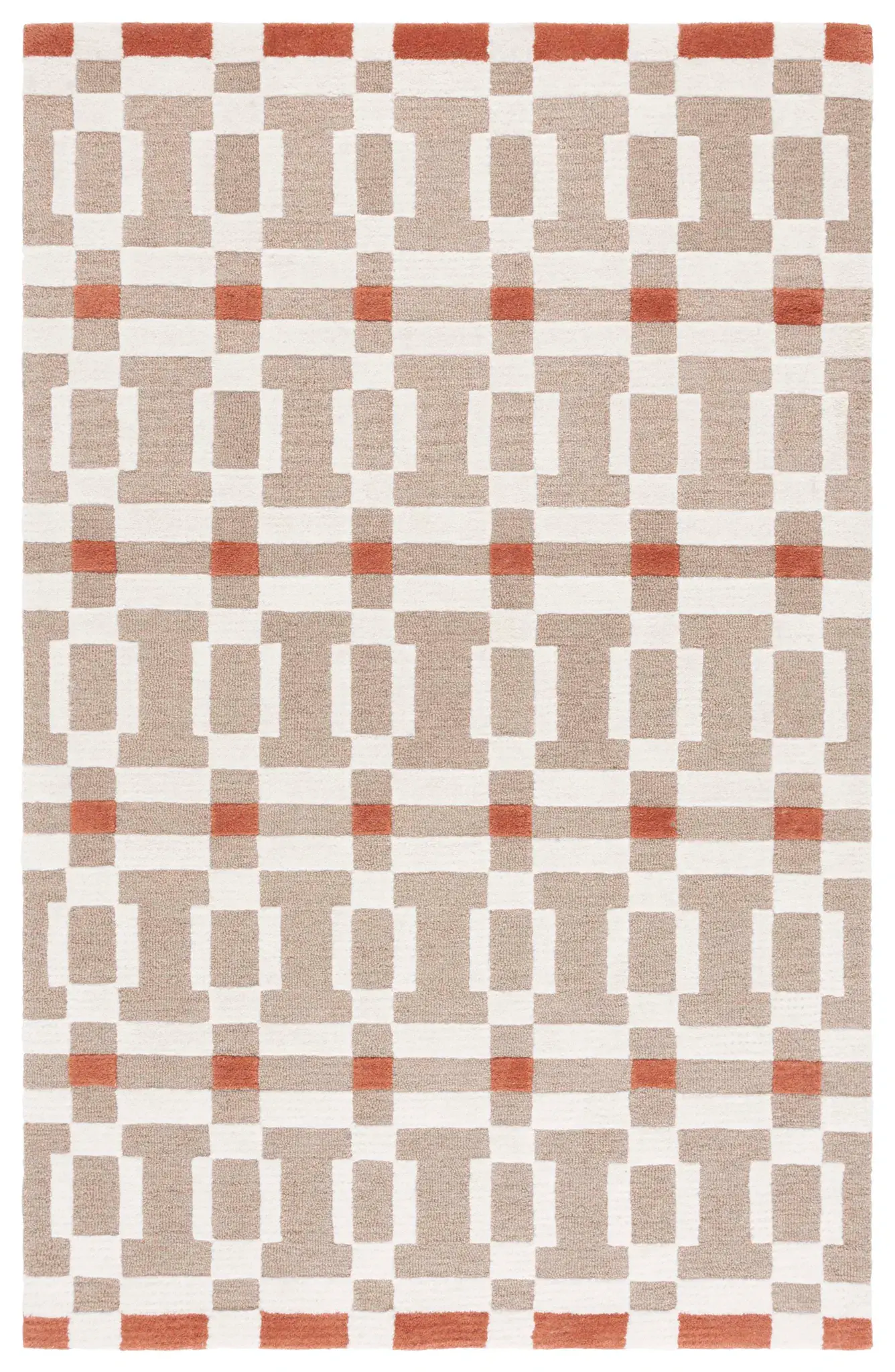 Genre Geometric Tile Hand-Tufted Wool Rug