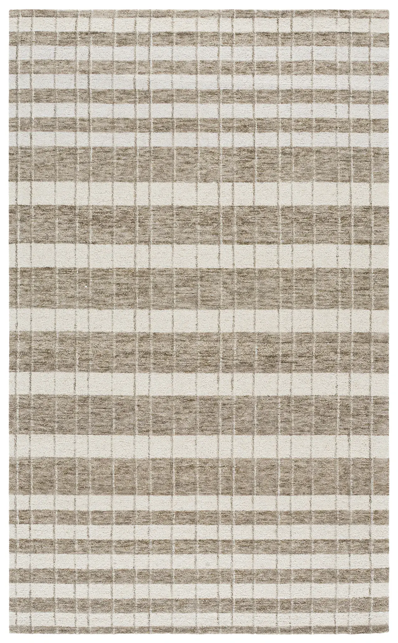 Genre Modern Grid Hand-Tufted Wool Rug