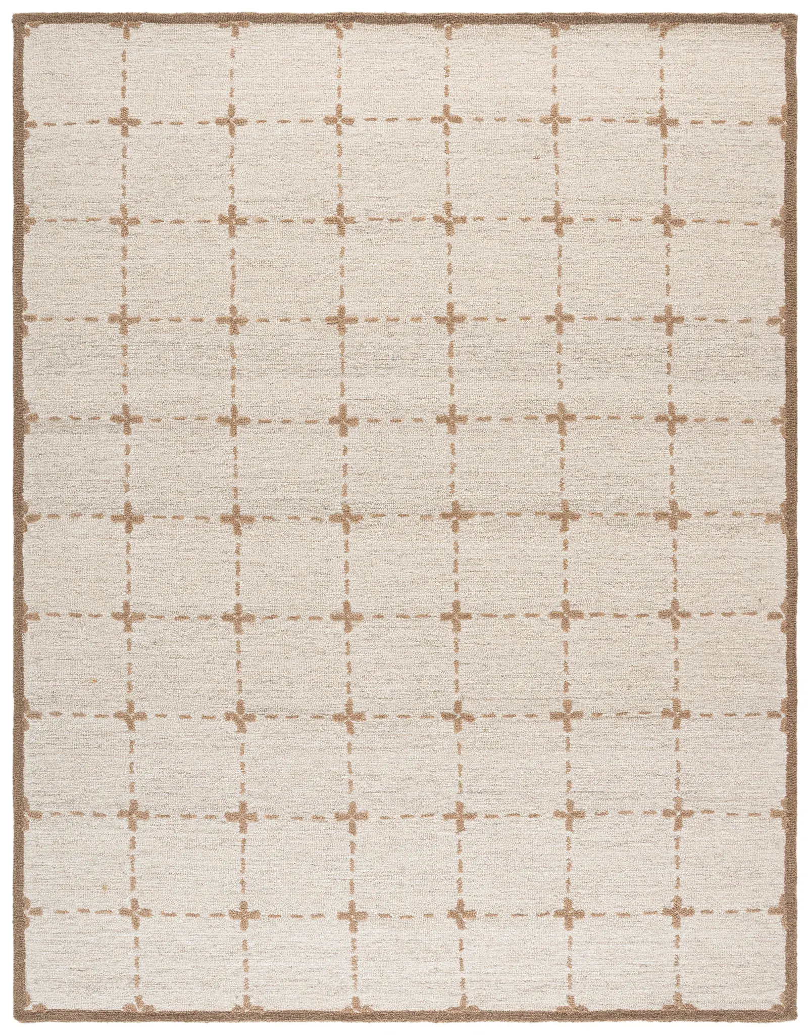 Genre Modern Grid Hand-Tufted Wool Rug