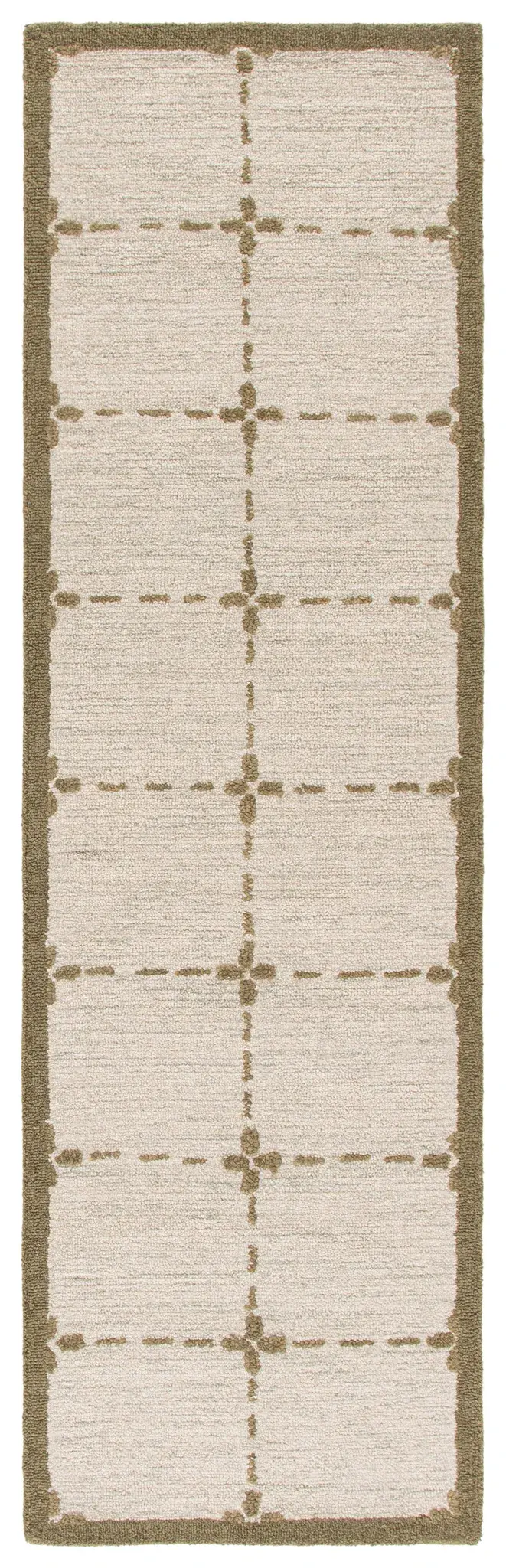 Genre Modern Grid Hand-Tufted Wool Rug