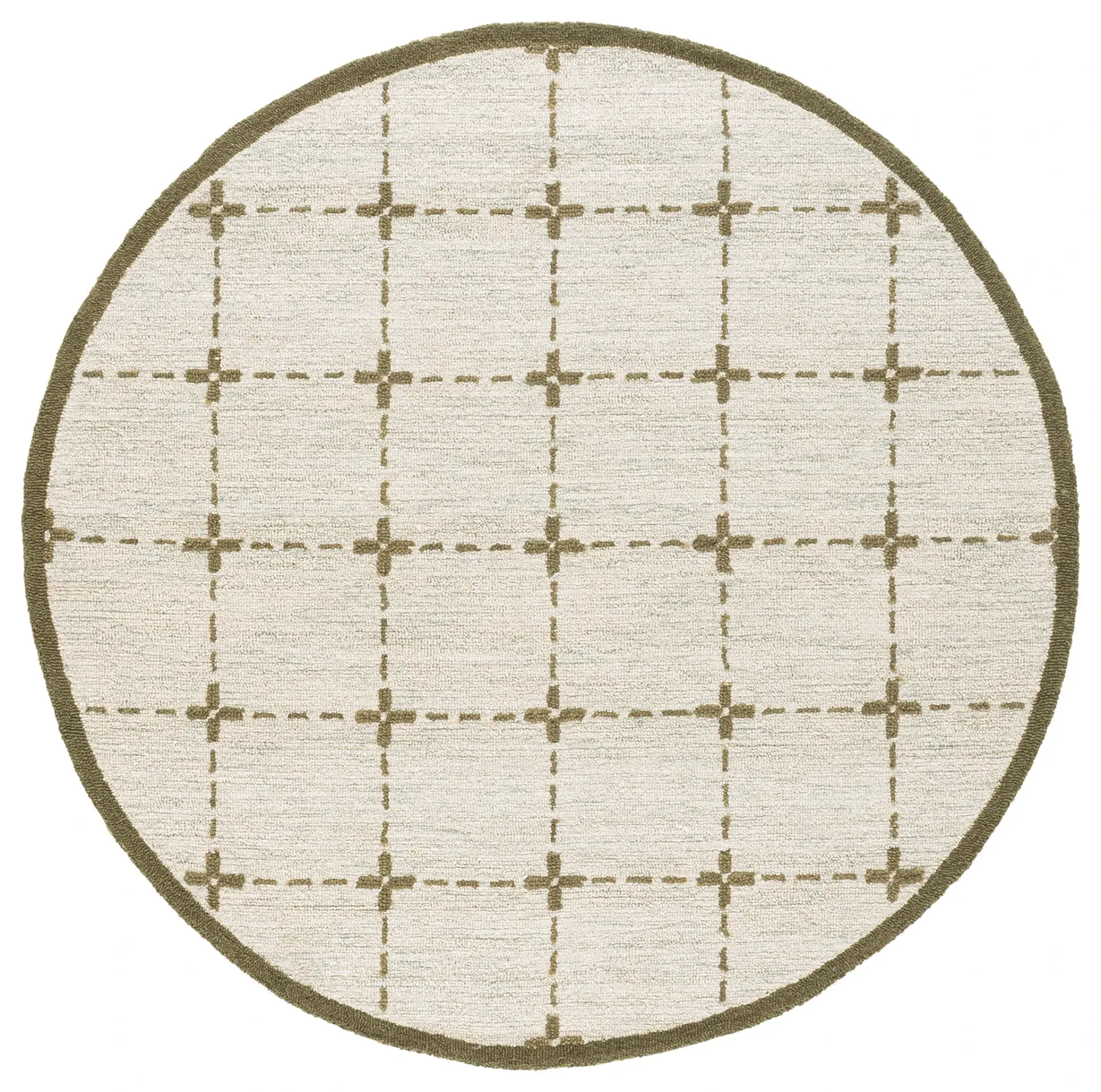 Genre Modern Grid Hand-Tufted Wool Rug