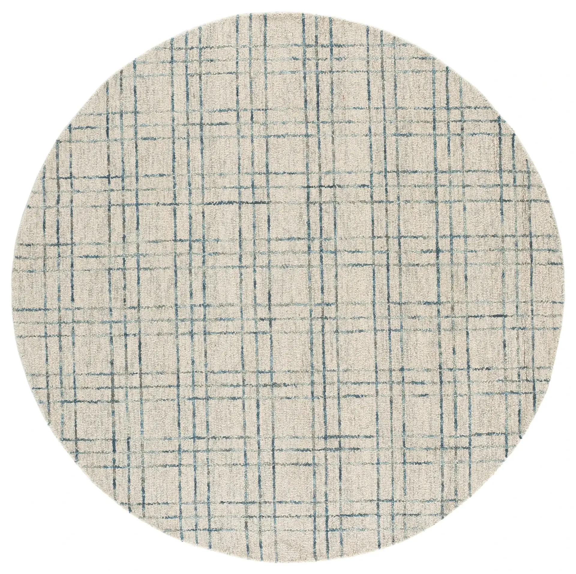 Genre Abstract Crosshatch Hand-Tufted Wool Rug