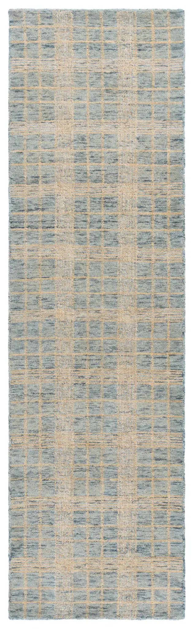 Genre Hatched Plaid Hand-Tufted Wool Rug