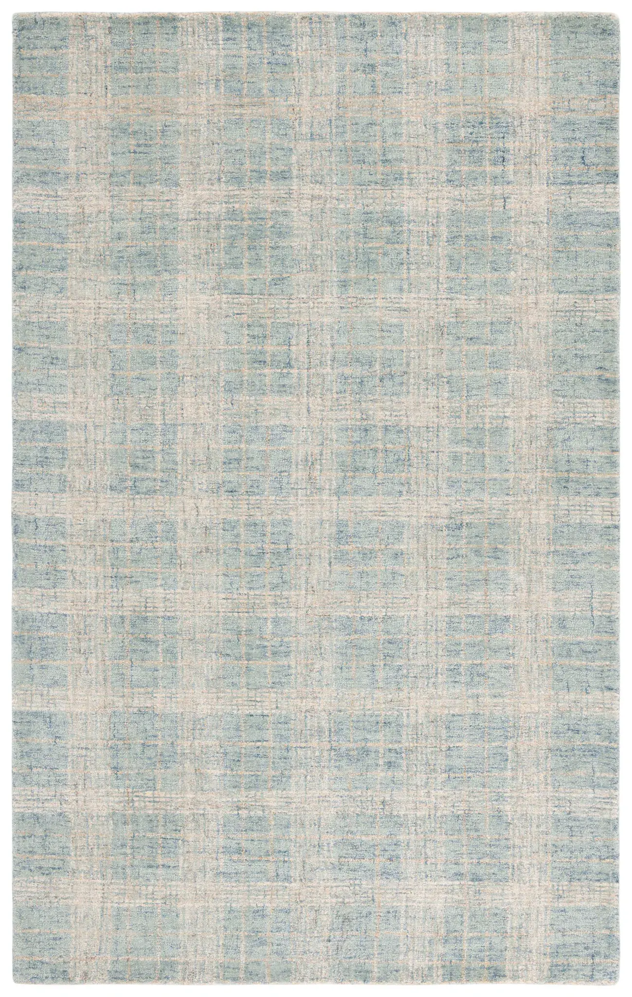 Genre Hatched Plaid Hand-Tufted Wool Rug